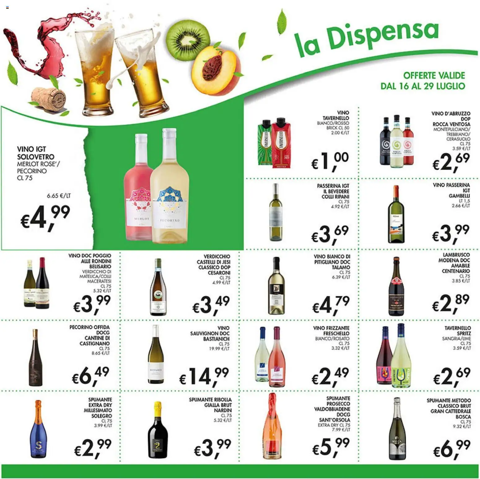 Volantino Coal del 16/07/2026 | Pagina: 14 | Prodotti: Prosecco, Spumante, Pecorino, Vino bianco