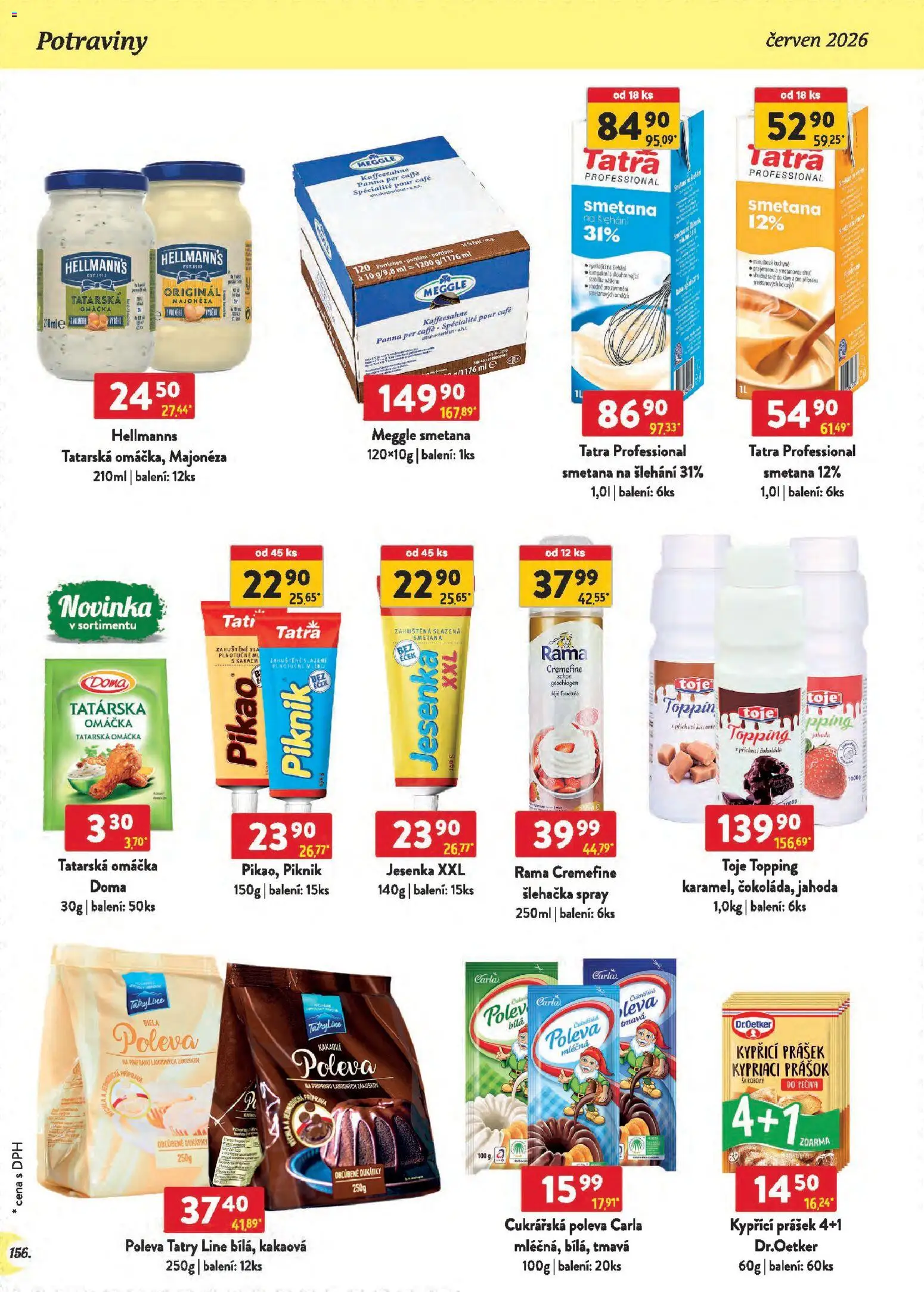 Astur & Qanto leták - Velkoobchod 06/2026 od 01.06.2026 | Strana: 156 | Produkty: Šlehačka, Hellmann's, Majonéza, Tatarská omáčka