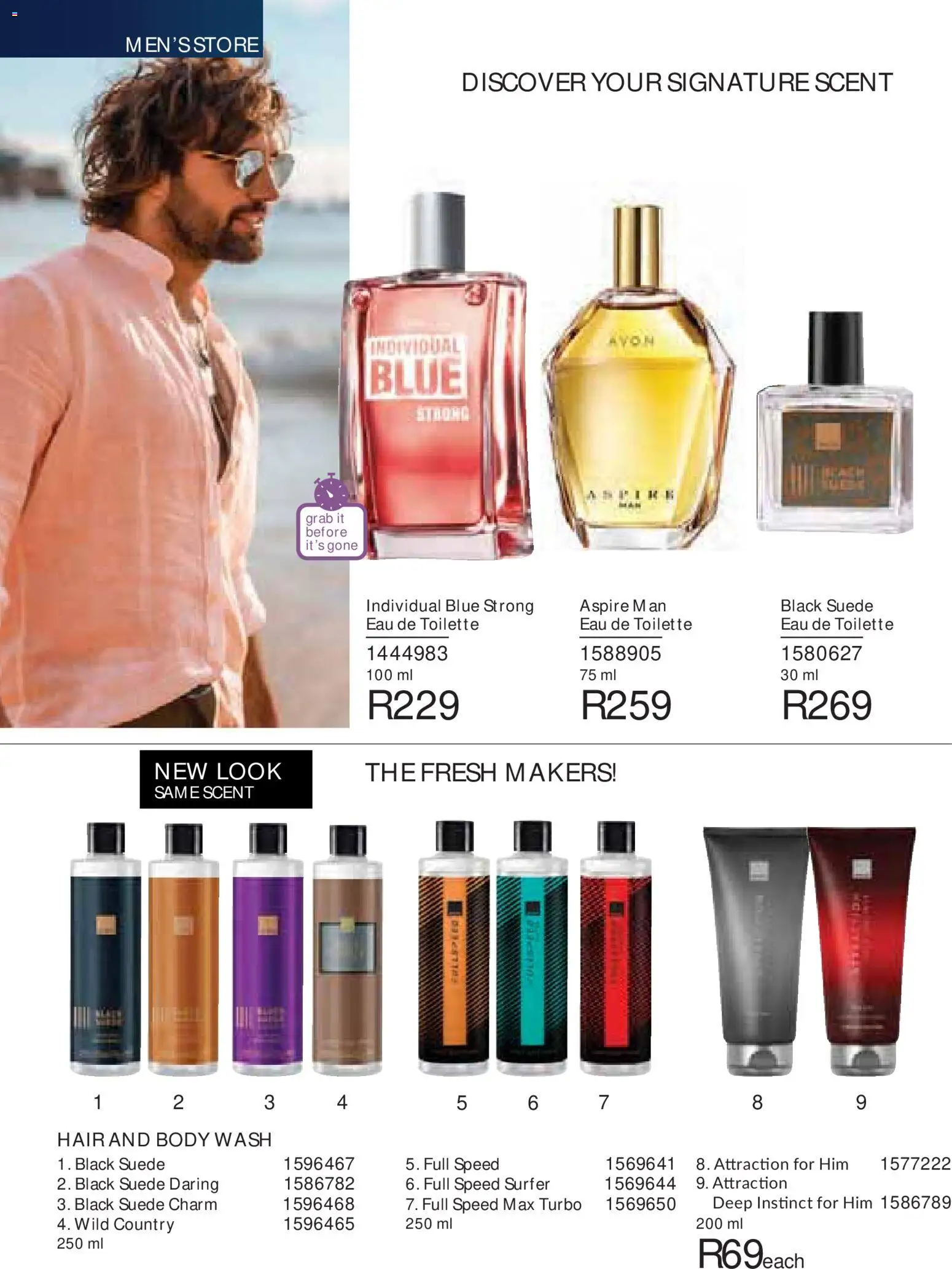 New Avon catalogue – valid from 01/09/2026 | Page: 84 | Products: Eau de toilette, Body wash