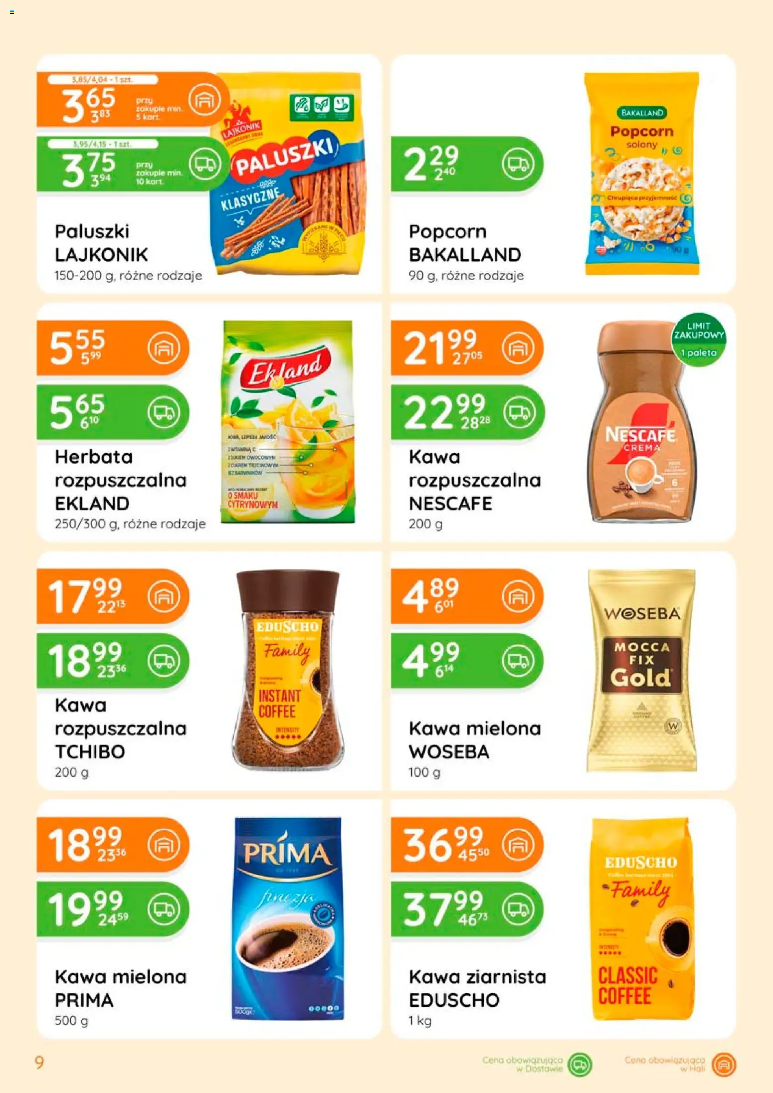 Eurocash gazetka - Ofensywa Spożywcza od 06.08.2026 | Strona: 9 | Produkty: Nescafe, Kawa ziarnista, Tchibo, Kawa