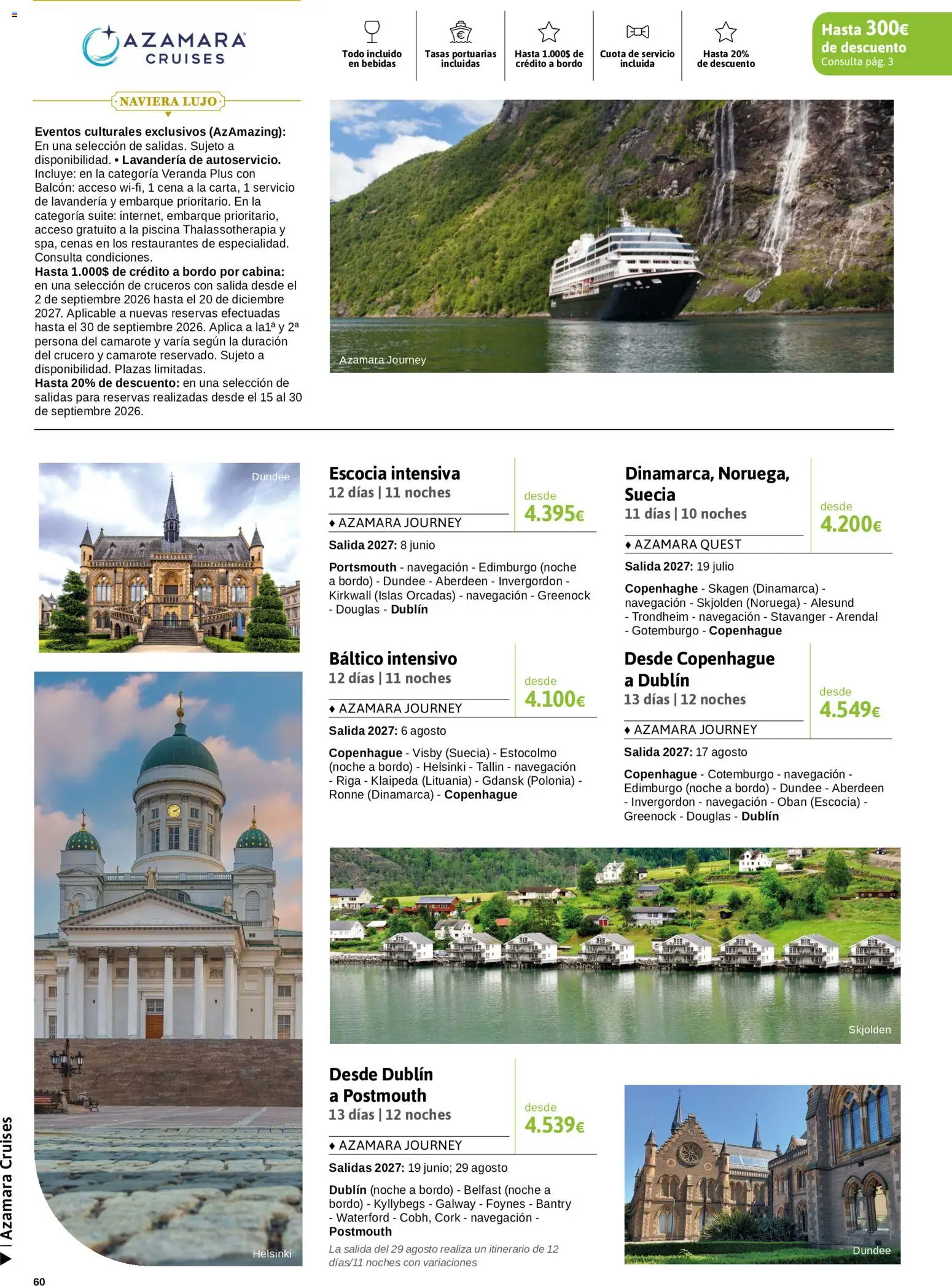 Viajes El Corte Inglés Crucero fantástico │ válido desde el 14/09/2026 | Página: 60 | Productos: Bebidas, Navegación, Piscina