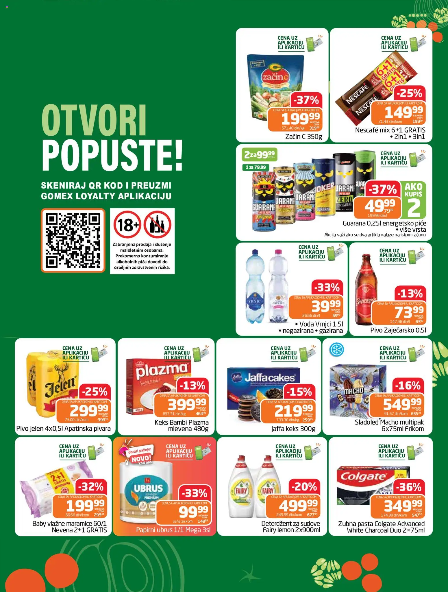 Gomex katalog - važi od 23.09.2026 | Strana: 2 | Proizvode: Deterdžent, Piće, Pivo, Nescafé