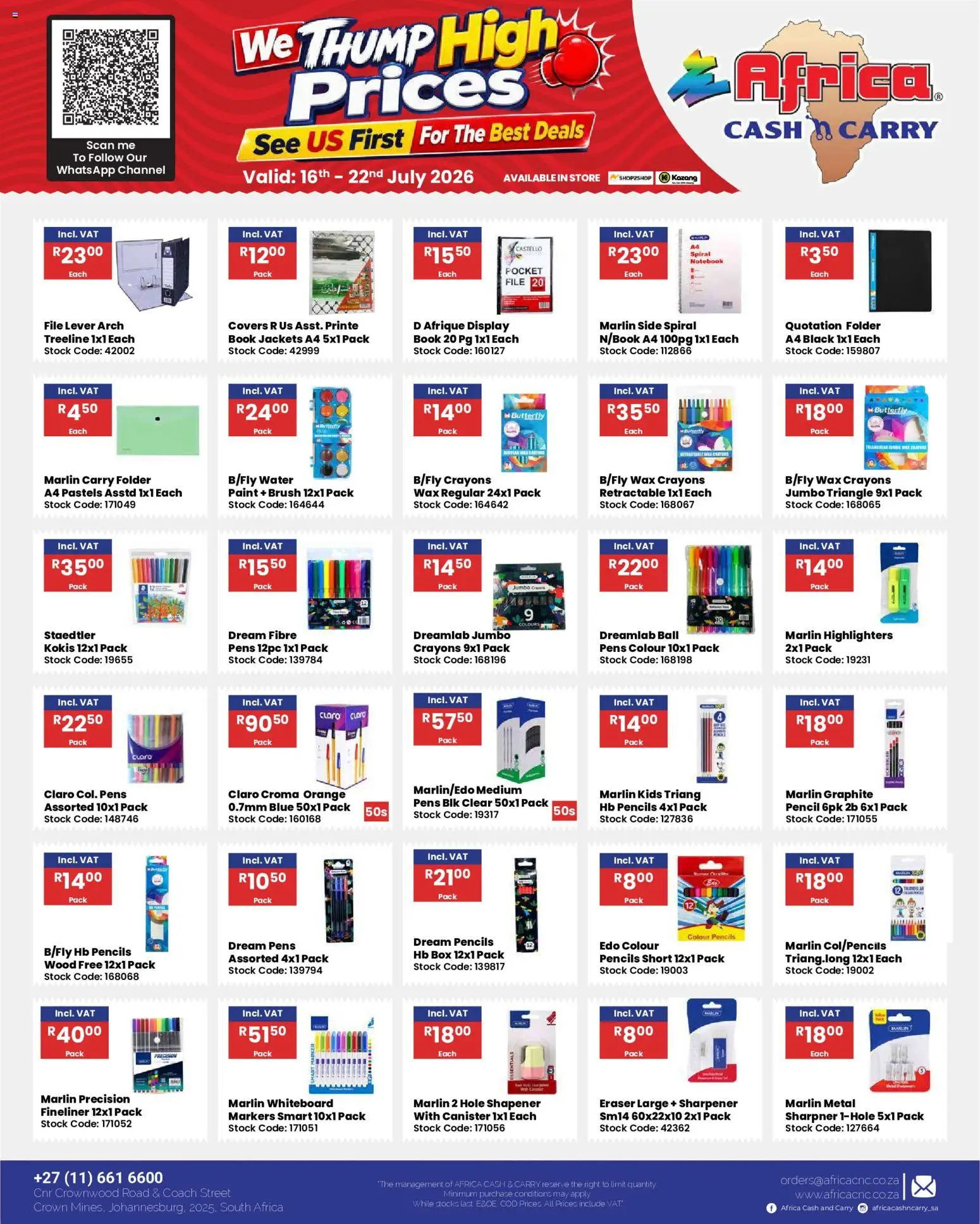 New Africa Cash & Carry catalogue – valid from 16/07/2026 | Page: 57 | Products: Notebook, Jackets, Wax, Brush