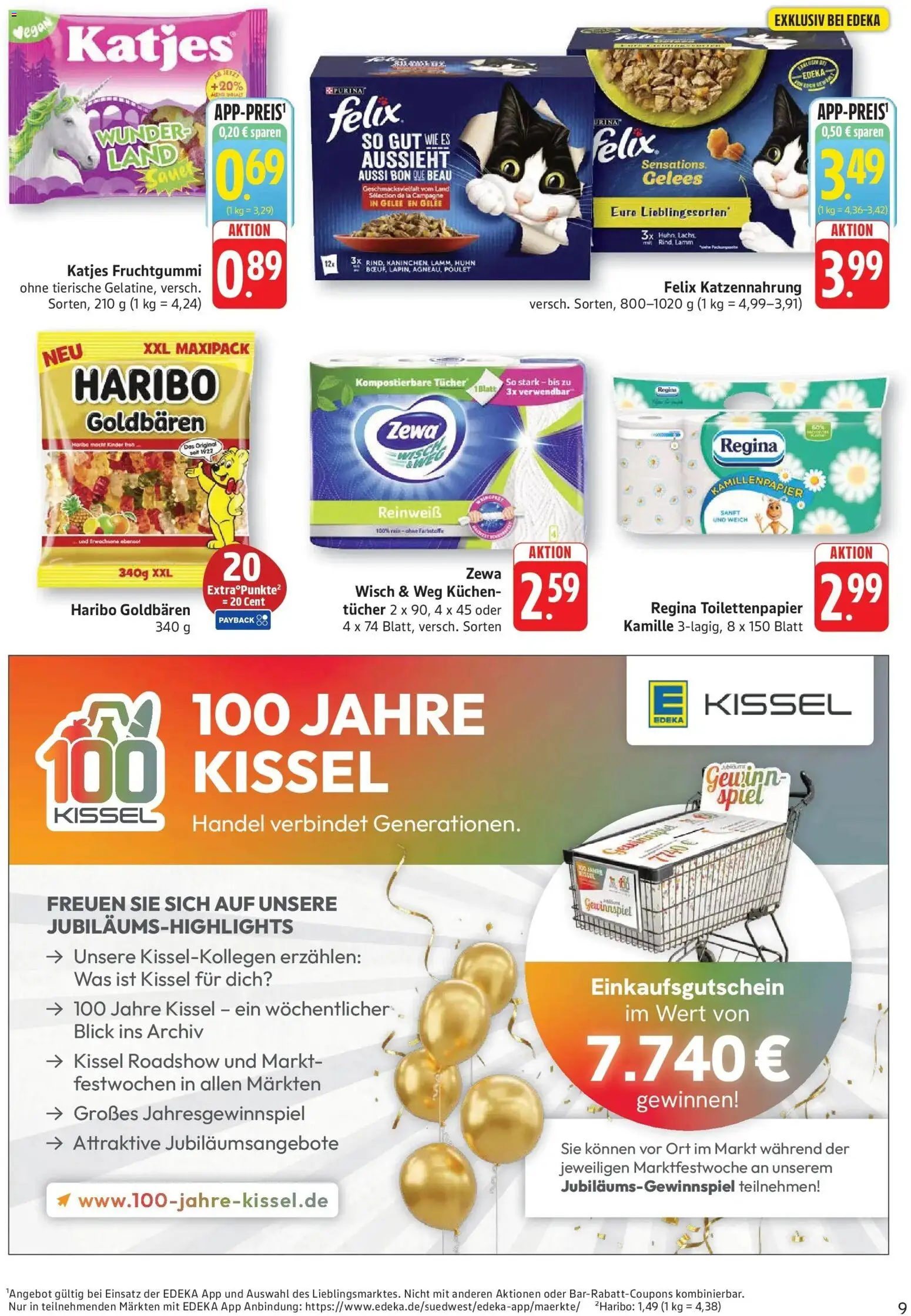 Edeka Prospekt Altrip (ab 07.09.2026) » Angebote Online | Seite: 9 | Produkte: Haribo, Katjes, Kuchen, Toilettenpapier