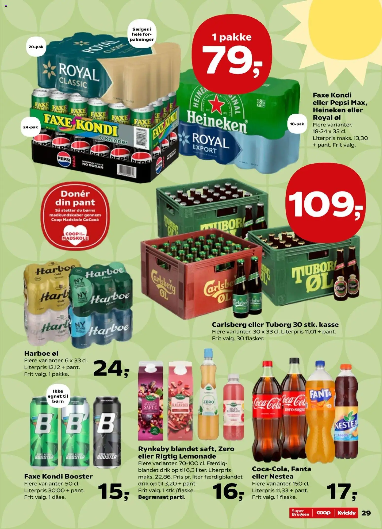 Super Brugsen tilbudsavis – gyldig fra 31/07/2026 | Side: 34 | Produkter: Coca Cola, Fanta, Faxe Kondi, Pepsi