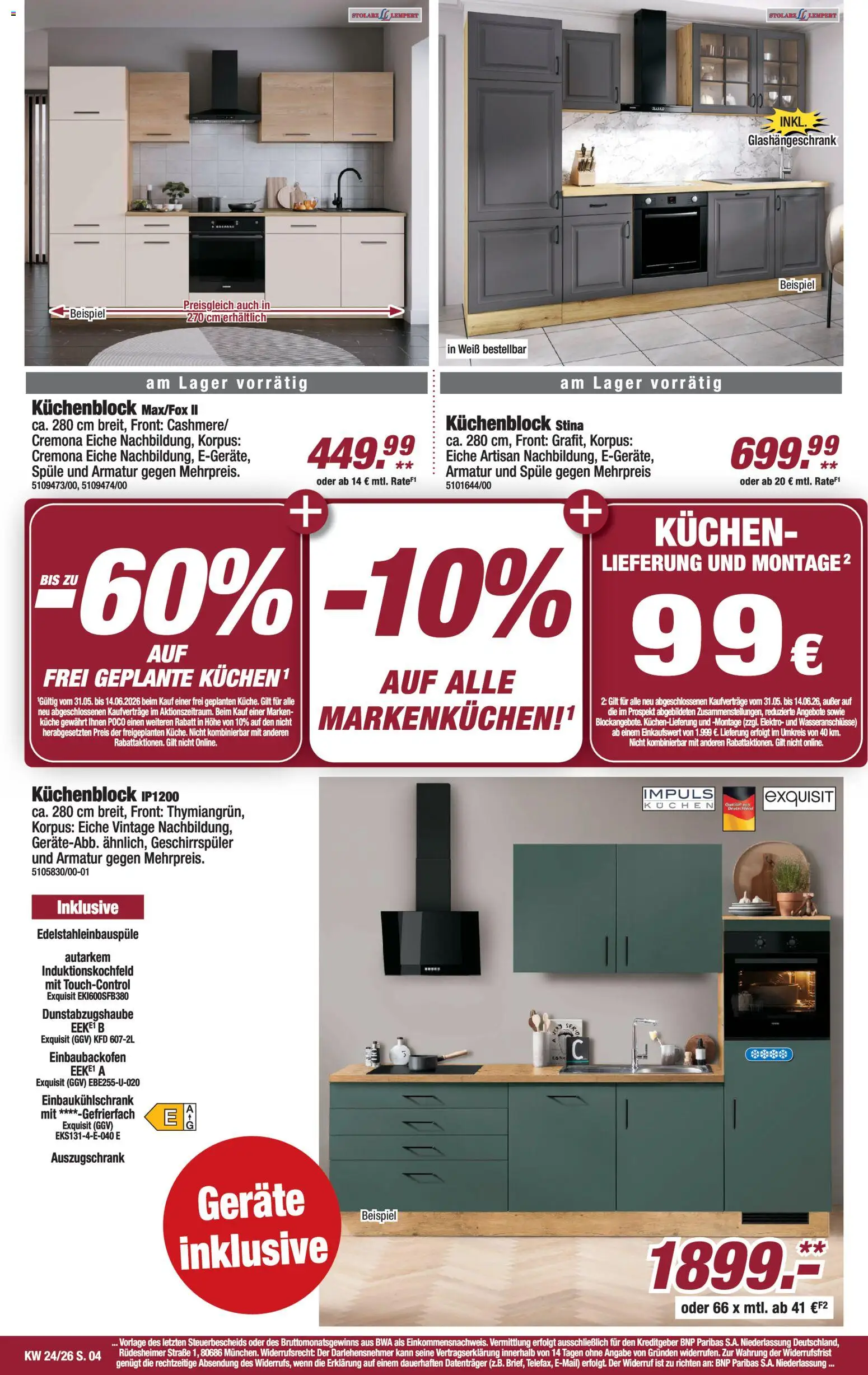 Poco Prospekt – gültig ab 07.06.2026 | Seite: 4 | Produkte: Geschirrspüler, Küche, Armatur, Kuchen