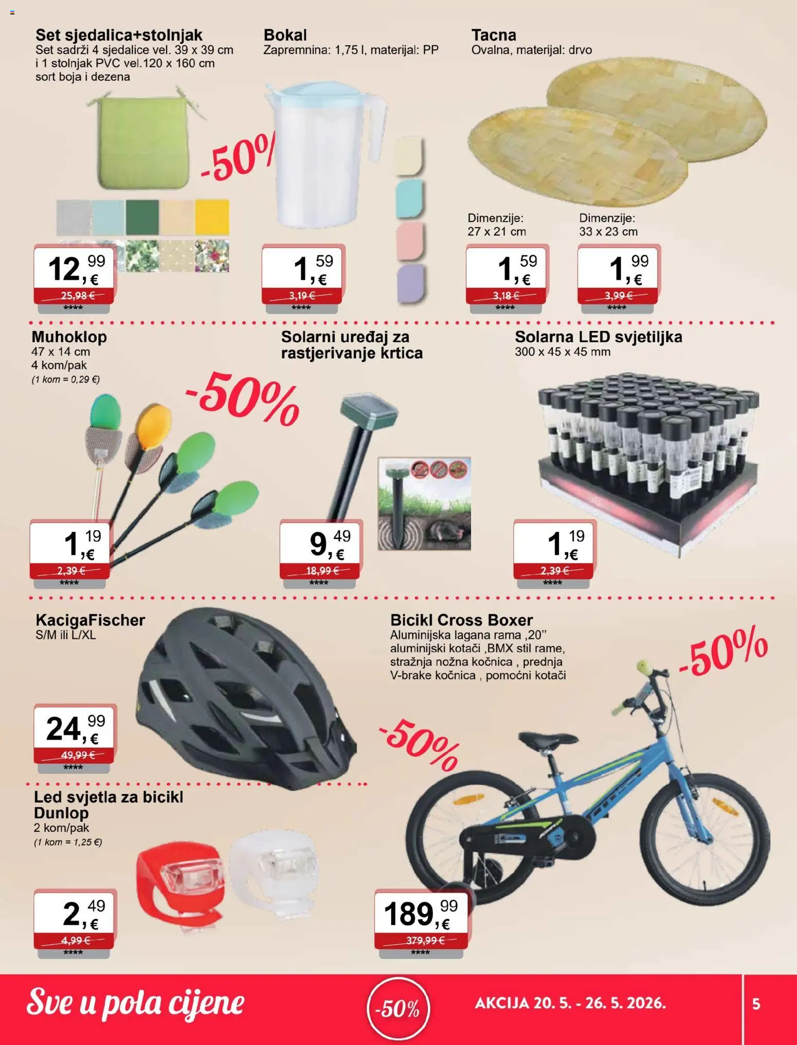 KTC katalog | vrijedi od 20.05.2026 | Stranica: 5 | Proizvodi: Svjetiljka, Bicikl, Stolnjak, Tacna