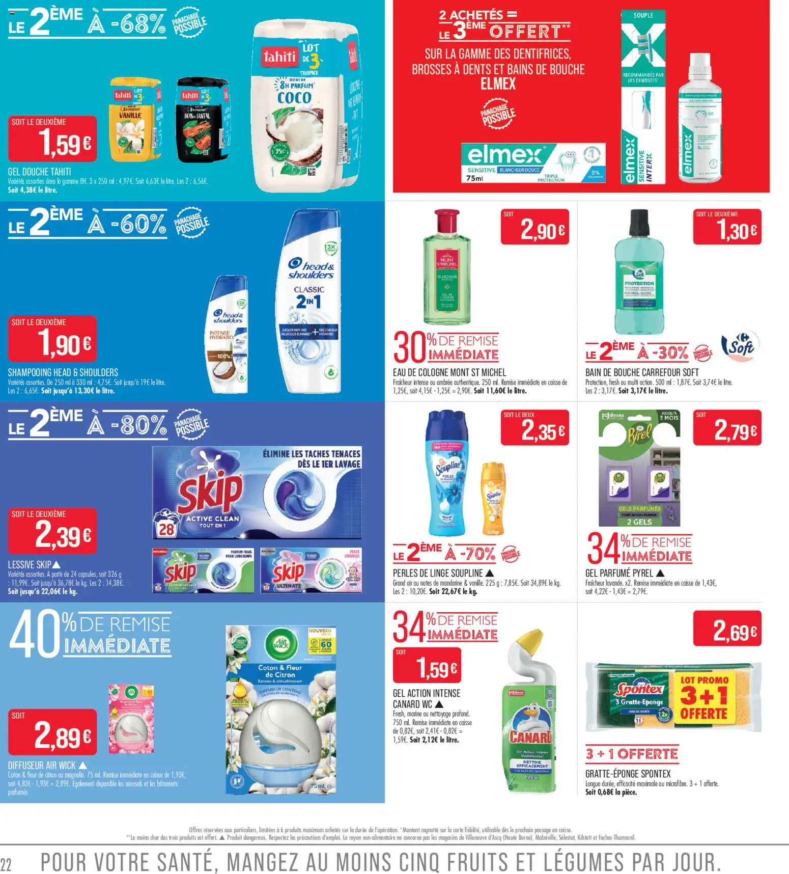{H1} | Page: 22 | Produits: Head & Shoulders, Eau de cologne, Coton, Gel douche tahiti