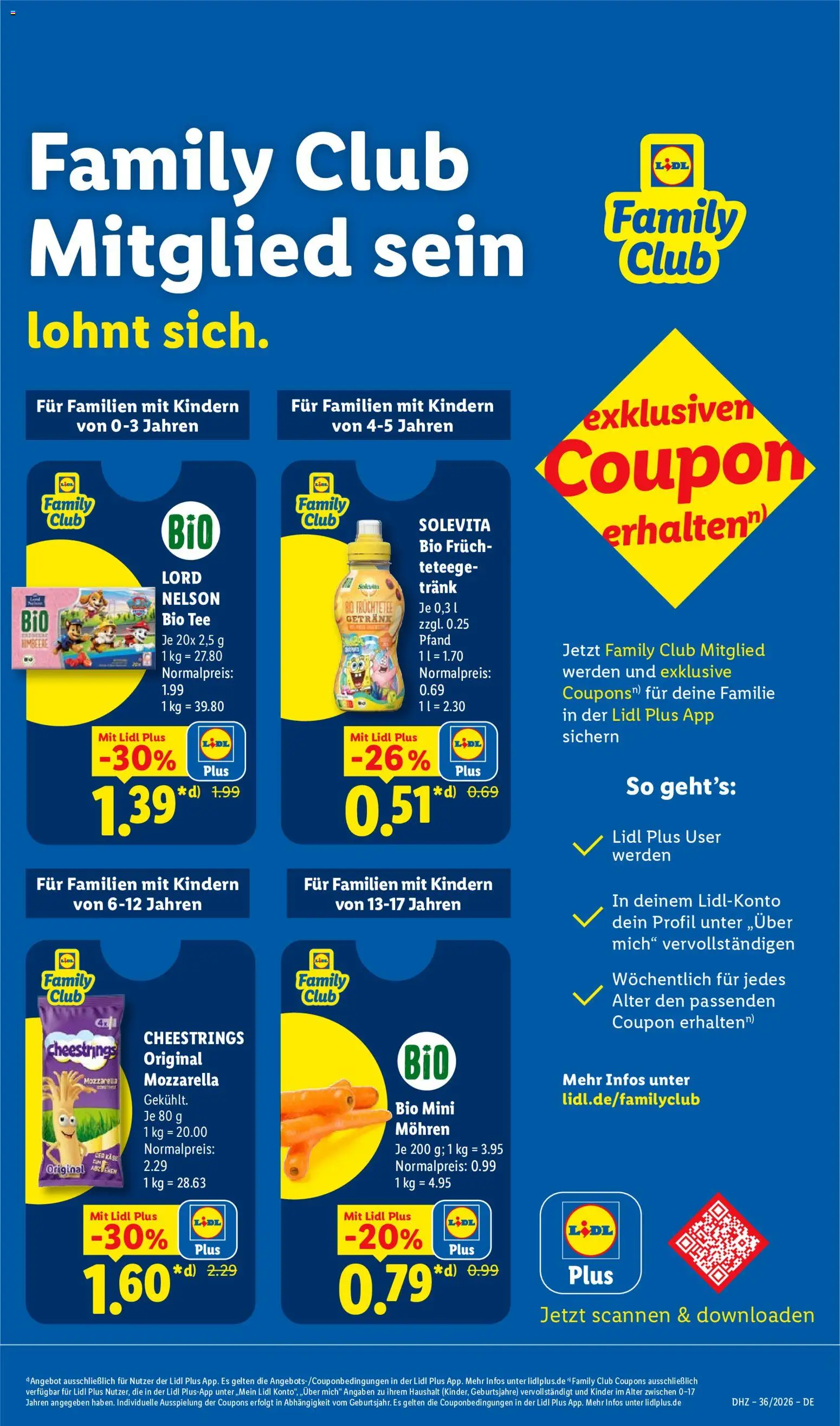 Lidl Německo leták od 31.08.2026 | Strana: 7 | Produkty: Solevita, Kaše, Mozzarella, Kinder