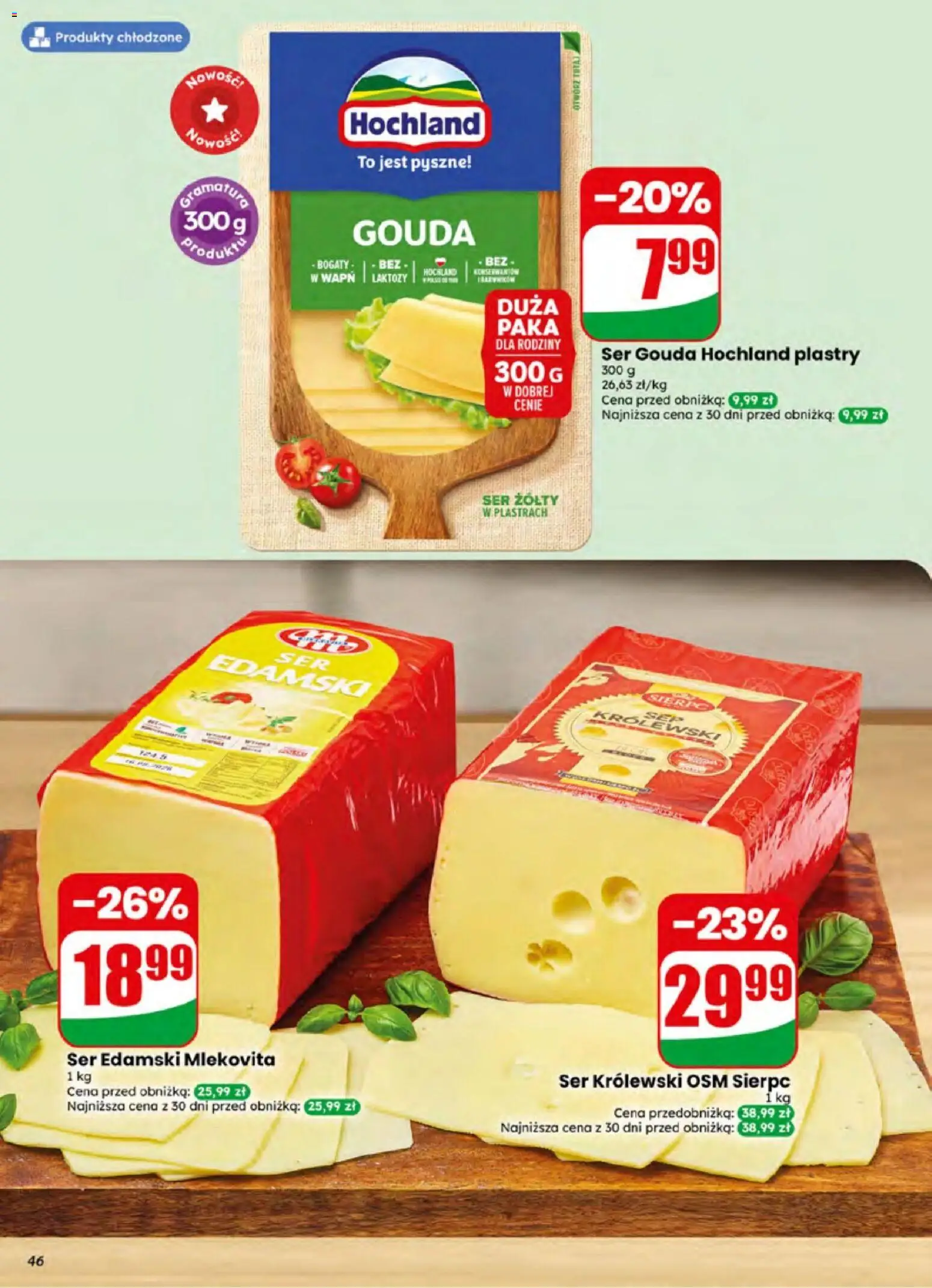 Dino gazetka od 01.07.2026 | Strona: 46 | Produkty: Ser żółty, Ser, Ser edamski, Ser gouda