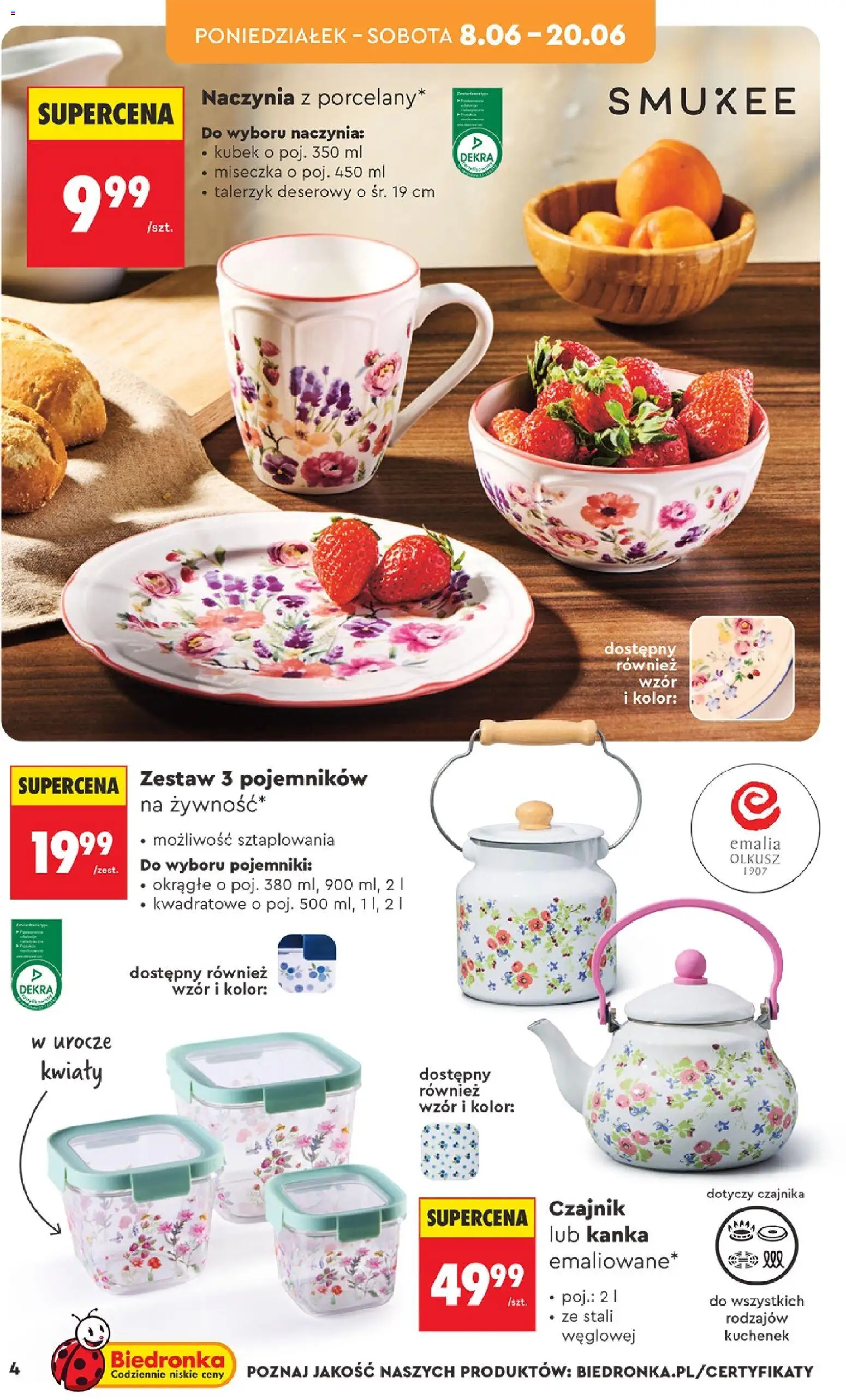 Biedronka gazetka - Hity i inspiracje od 06.06.2026 | Strona: 6 | Produkty: Czajnik, Kwiaty