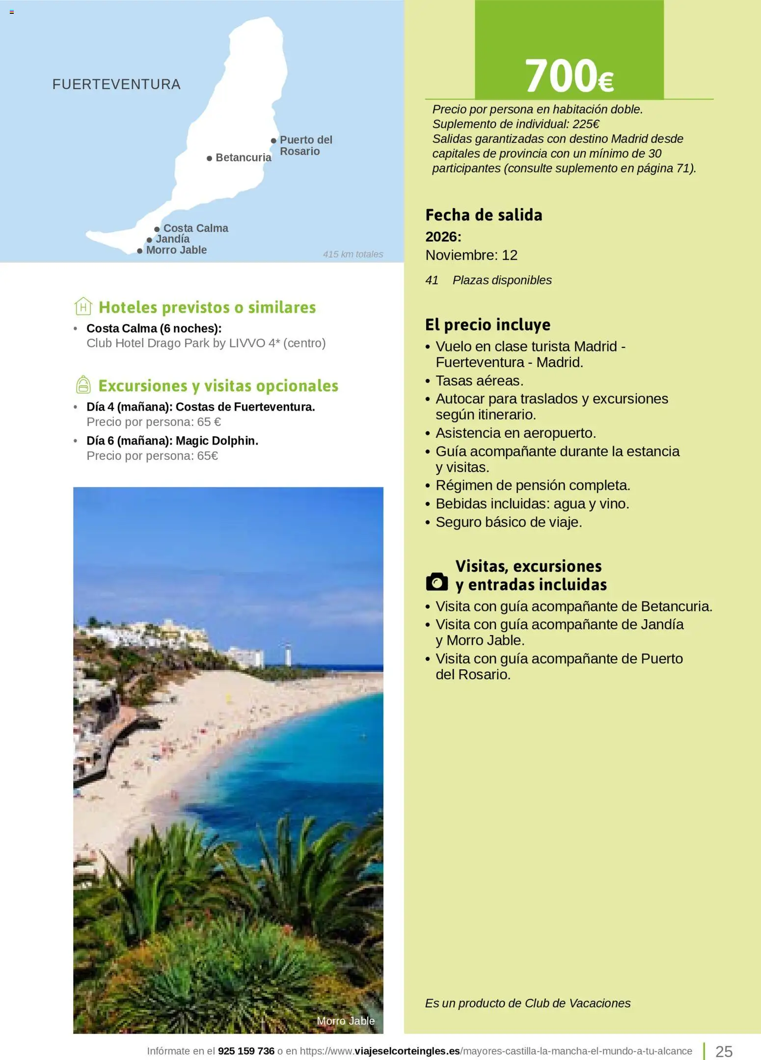 Viajes El Corte Inglés Turismo Social Castilla La Mancha │ válido desde el 01.04.2026 | Página: 25