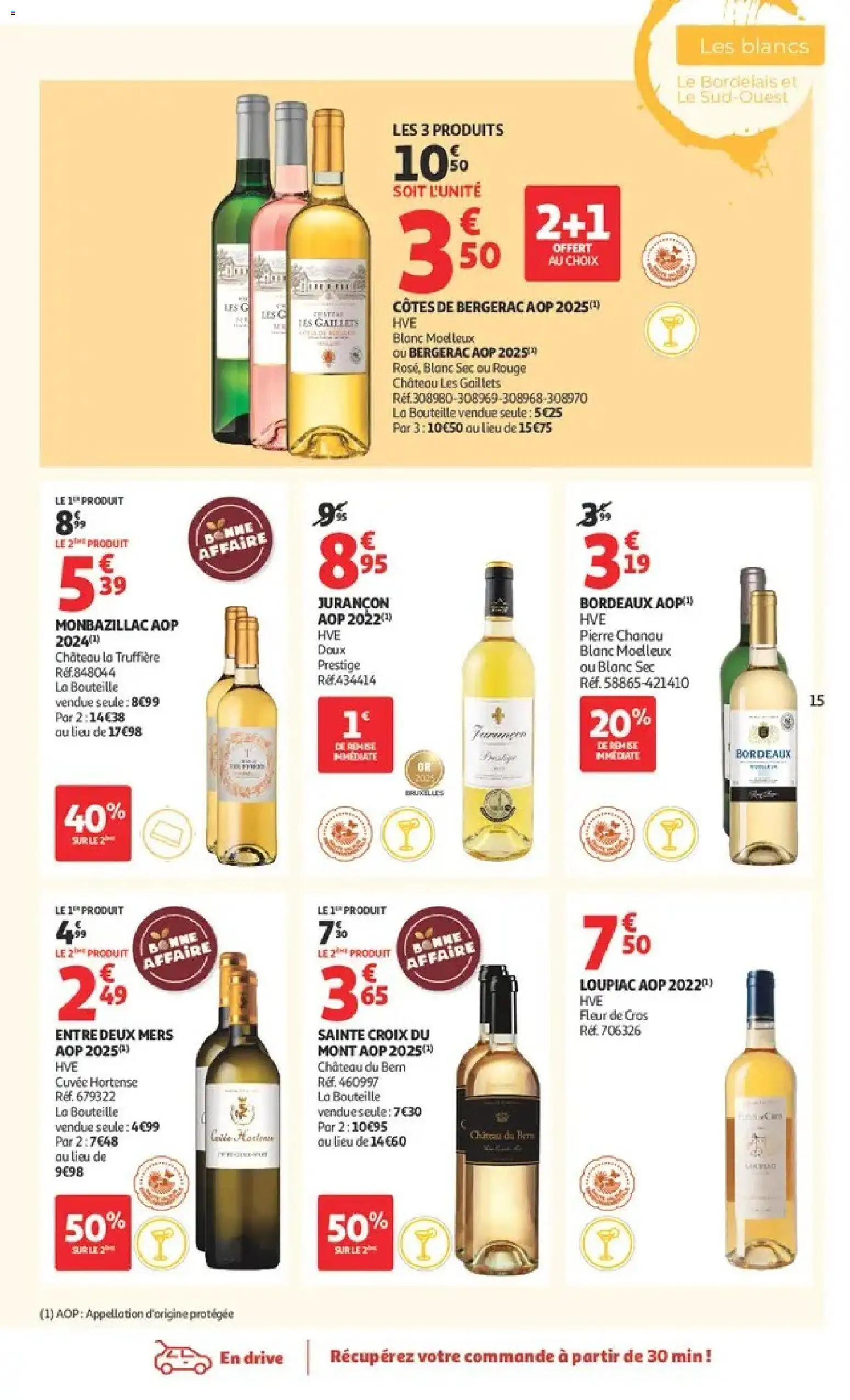 {H1} | Page: 15 | Produits: Blanc moelleux, Bouteille, Monbazillac