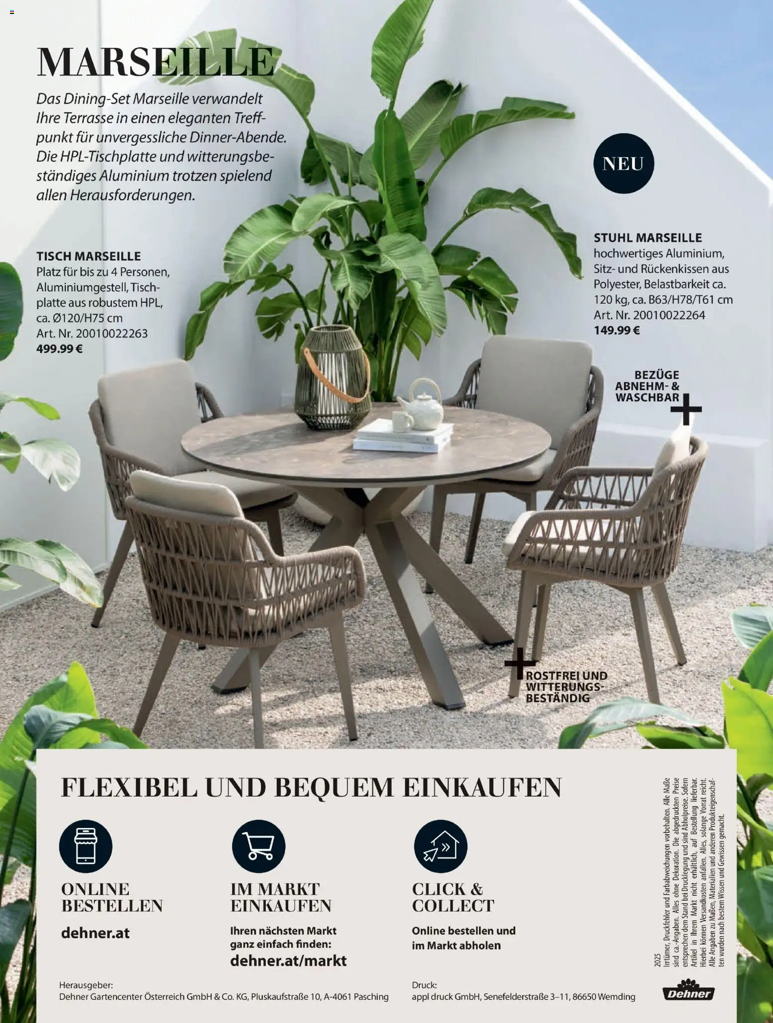 Dehner Gartenmöbel Trends 2026 gültig ab 29.01.2026 | Seite: 36 | Produkte: Tisch, Stuhl