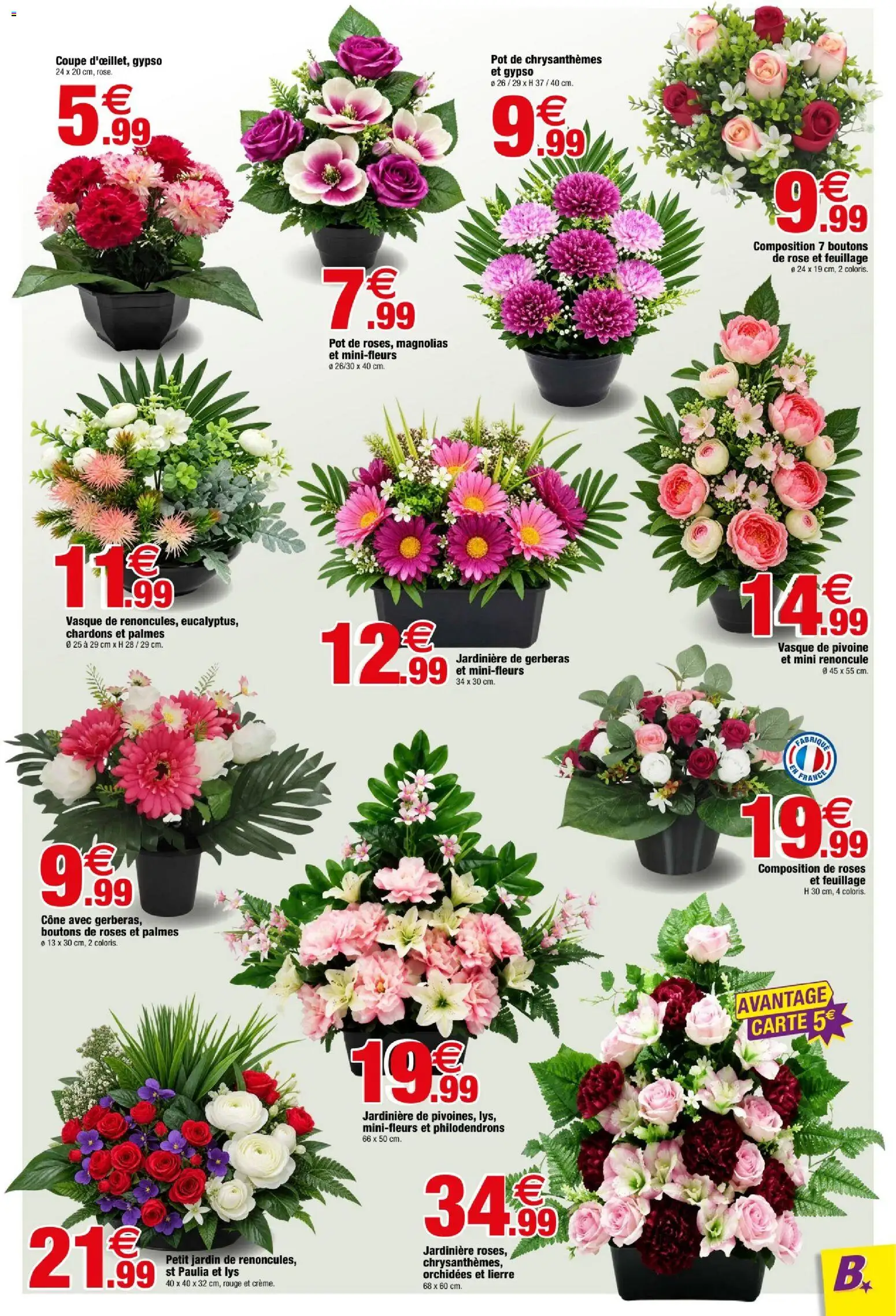 {H1} | Page: 9 | Produits: Chrysanthèmes, Jardinière, Pivoine