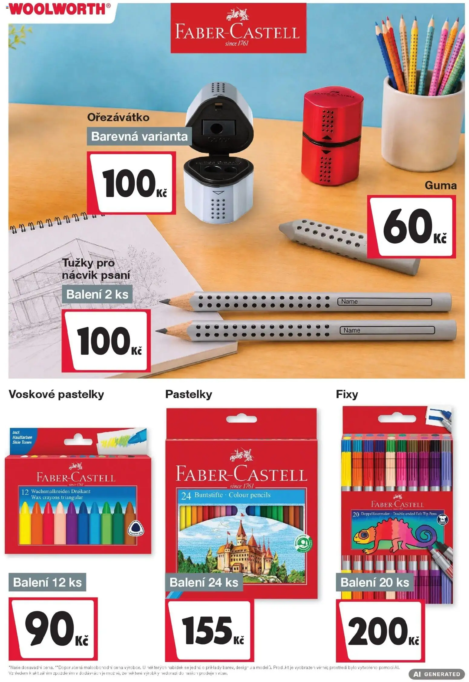 Woolworth leták - Třebíč od 21.08.2026 - akční nabídka | Strana: 3 | Produkty: Pastelky, Fixy, Ořezávátko, Guma
