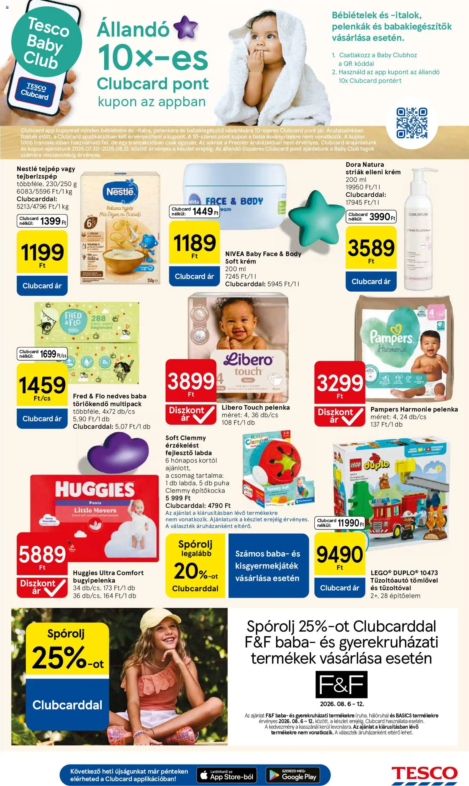 Tesco akciós ujság - amely érvényes a következő dátumtól: 2026.08.06. | Oldal: 9 | Termékek: Krém, Nestlé, Nivea, Baba