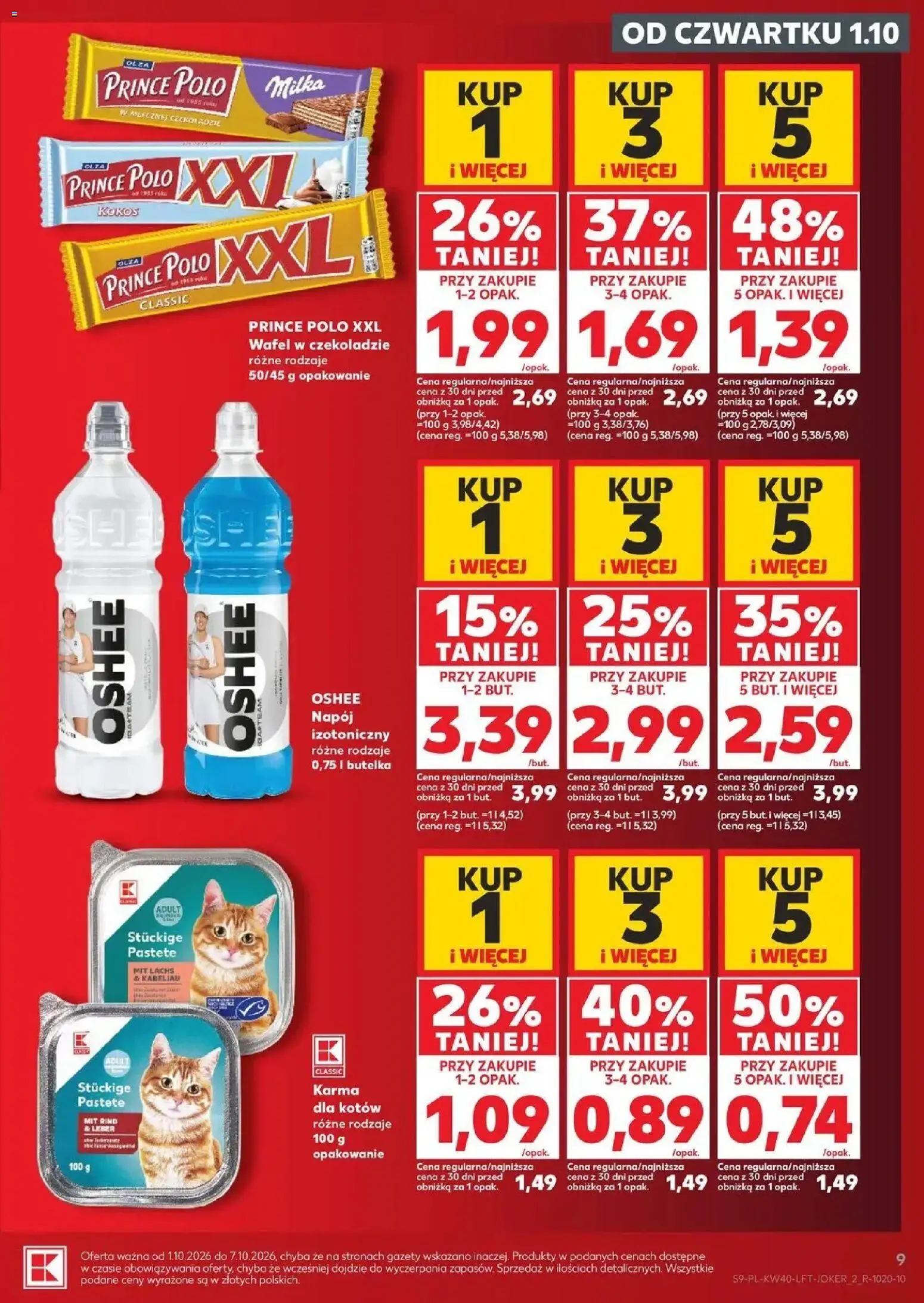 Kaufland gazetka od 01.10.2026 - od jutra PDF | Strona: 9 | Produkty: Prince polo xxl, Gazety, Prince polo, Karma