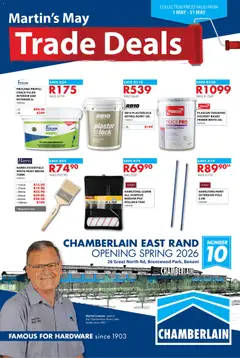 Chamberlain specials catalogue – valid from 01.05.2026