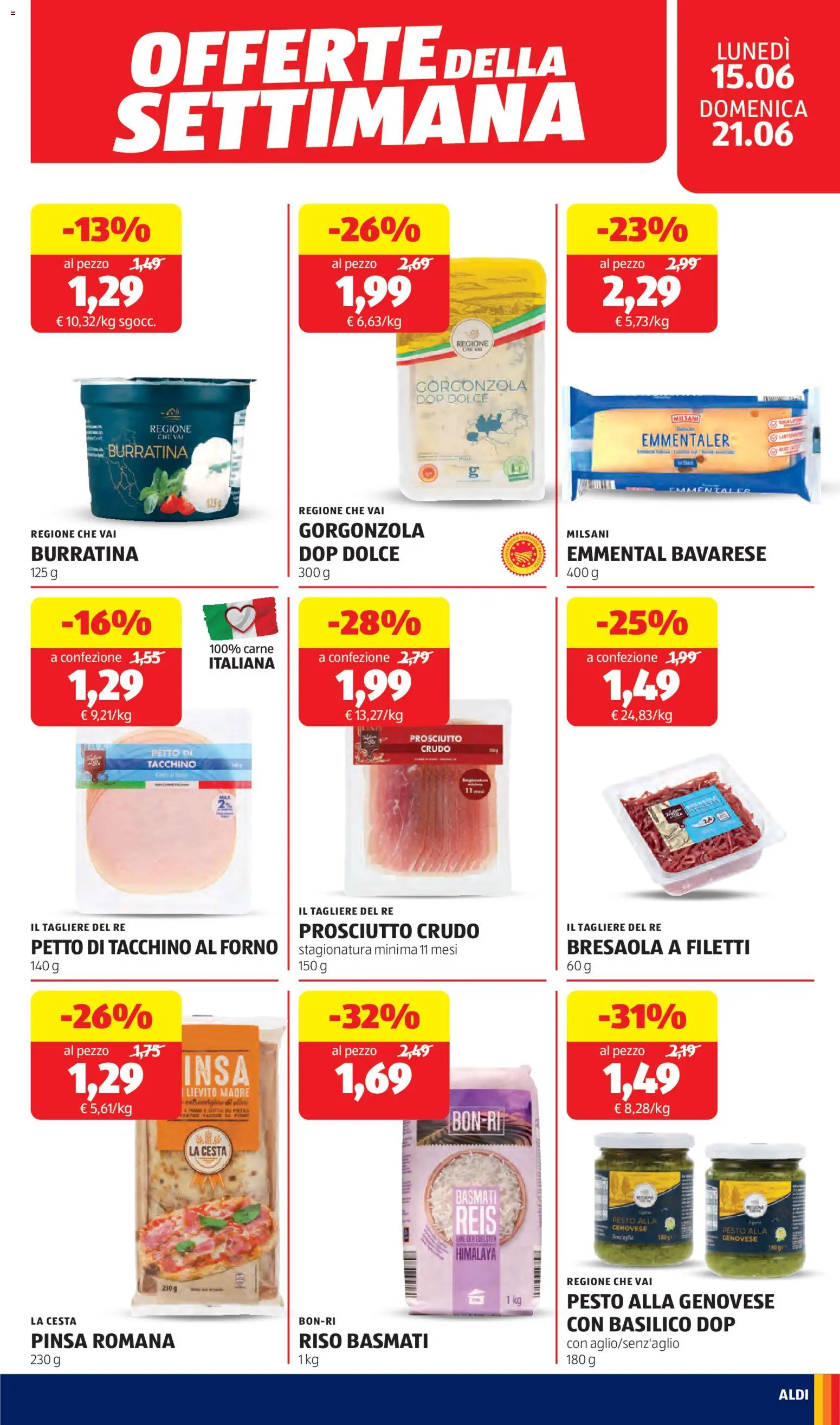 Volantino Aldi del 15.06.2026 | Pagina: 19 | Prodotti: Bresaola, Prosciutto, Tagliere, Emmental