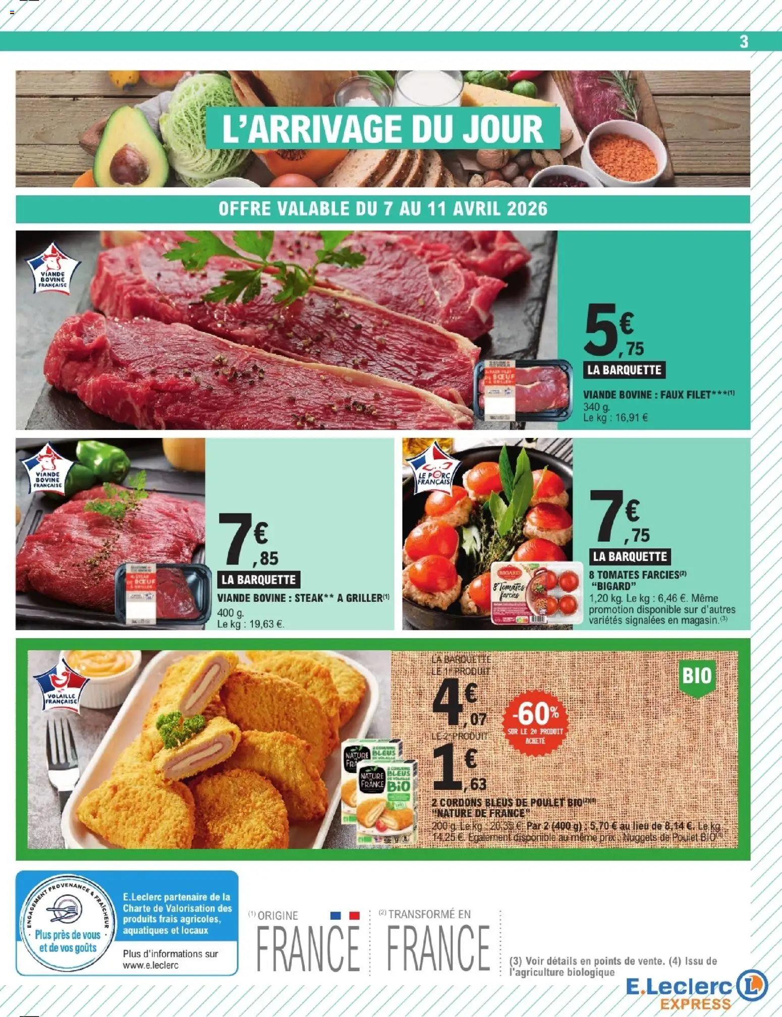 {H1} | Page: 3 | Produits: Volaille, Viande, Tomates, Viande bovine
