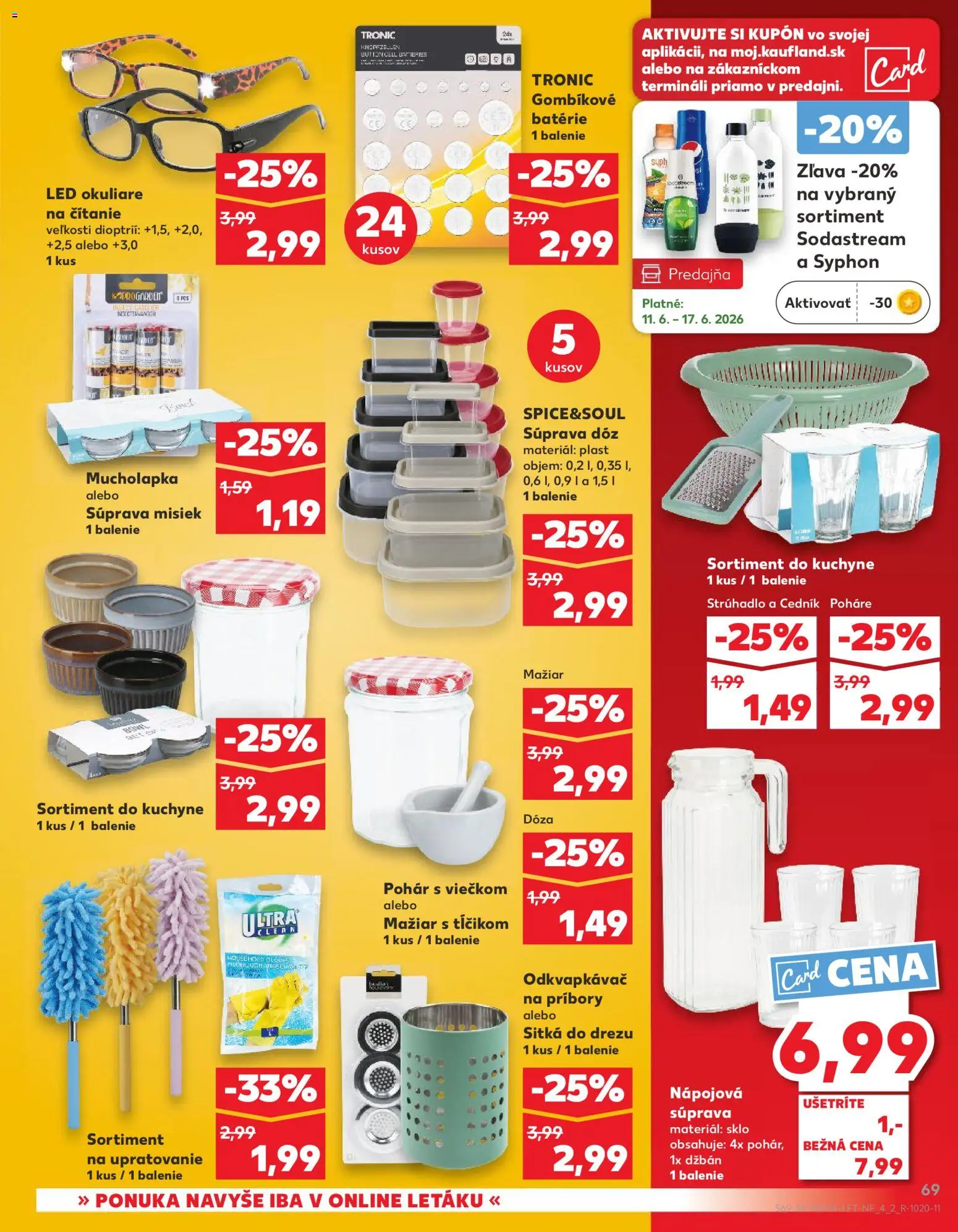 Nové Kaufland akcie – leták je platný od 11.06.2026 | Strana: 69 | Produkty: Led, Sodastream, Kuchyne, Jar