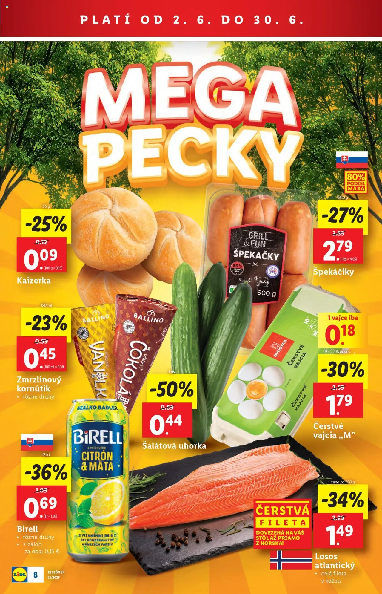 Nové Lidl akcie – leták je platný od 02.06.2025 | Strana: 10 | Produkty: Stôl, Vajcia, Šalátová uhorka
