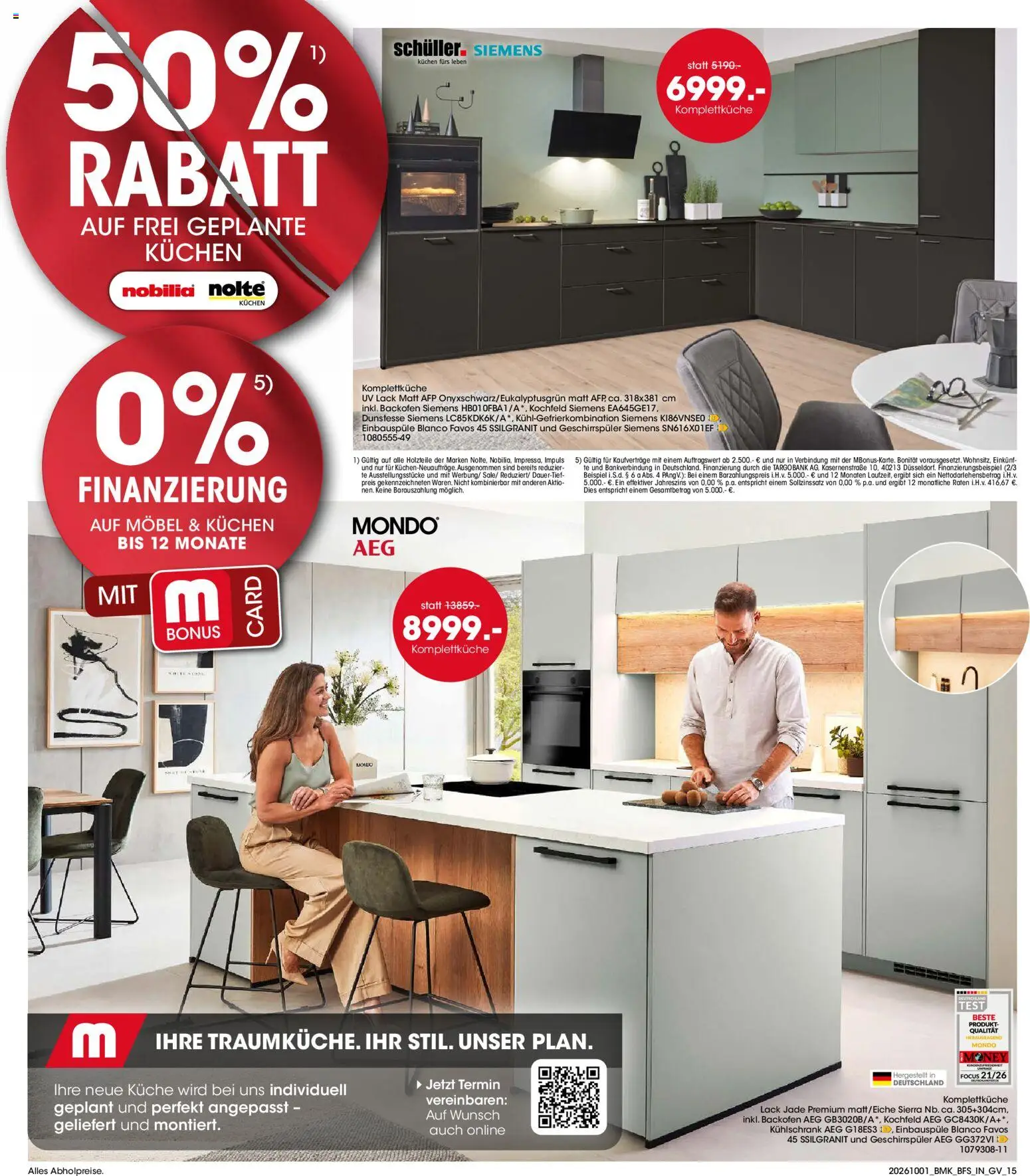 Möbel Martin Prospekt – gültig ab 01.10.2026 | Seite: 15 | Produkte: Siemens, Küche, Kochfeld, Kühlgefrierkombination