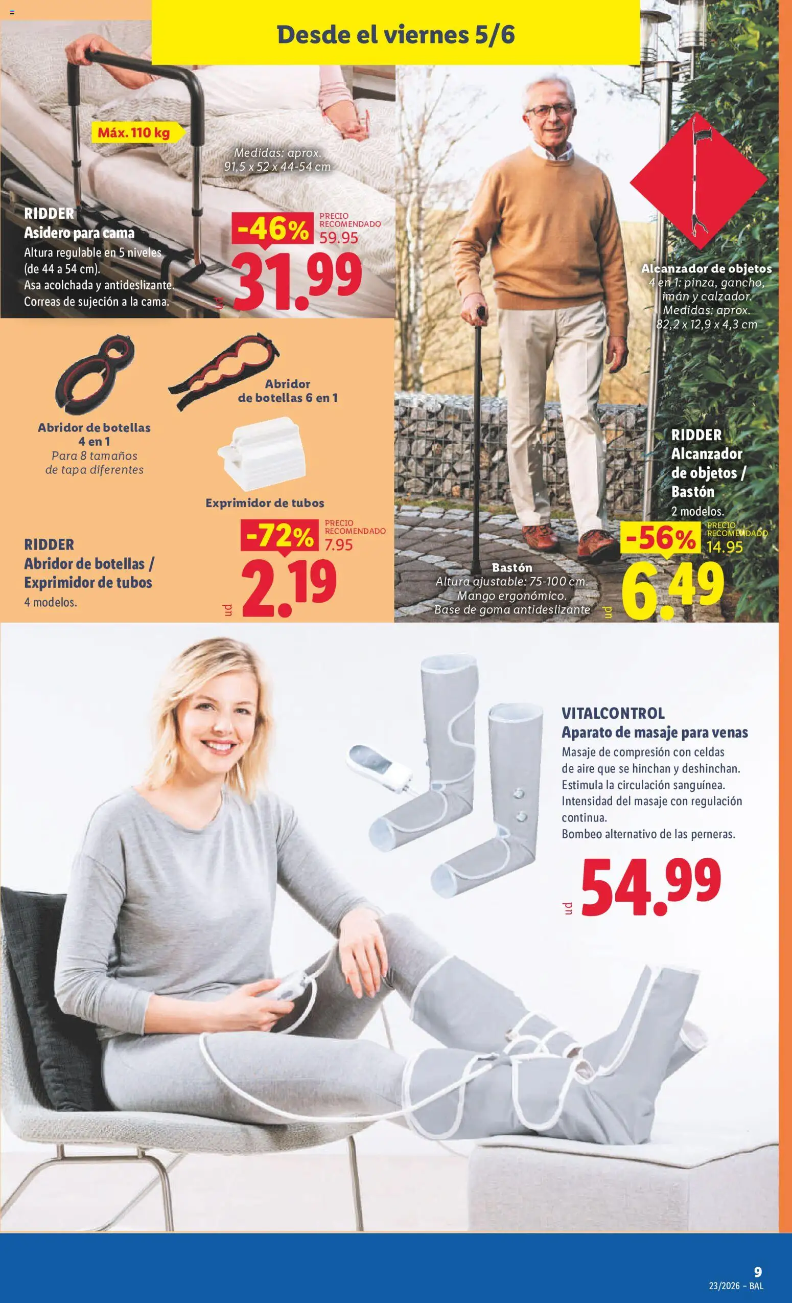 Lidl folleto de bazar Illes Balears │ válido desde el 01.06.2026 | Página: 27 | Productos: Bastón, Ρούτερ, Exprimidor, Cama