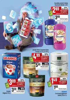 COOP Jednota leták platný od 01.10.2026 | Strana: 9 | Produkty: Jacobs Velvet, Coccolino, Utierky, Pena