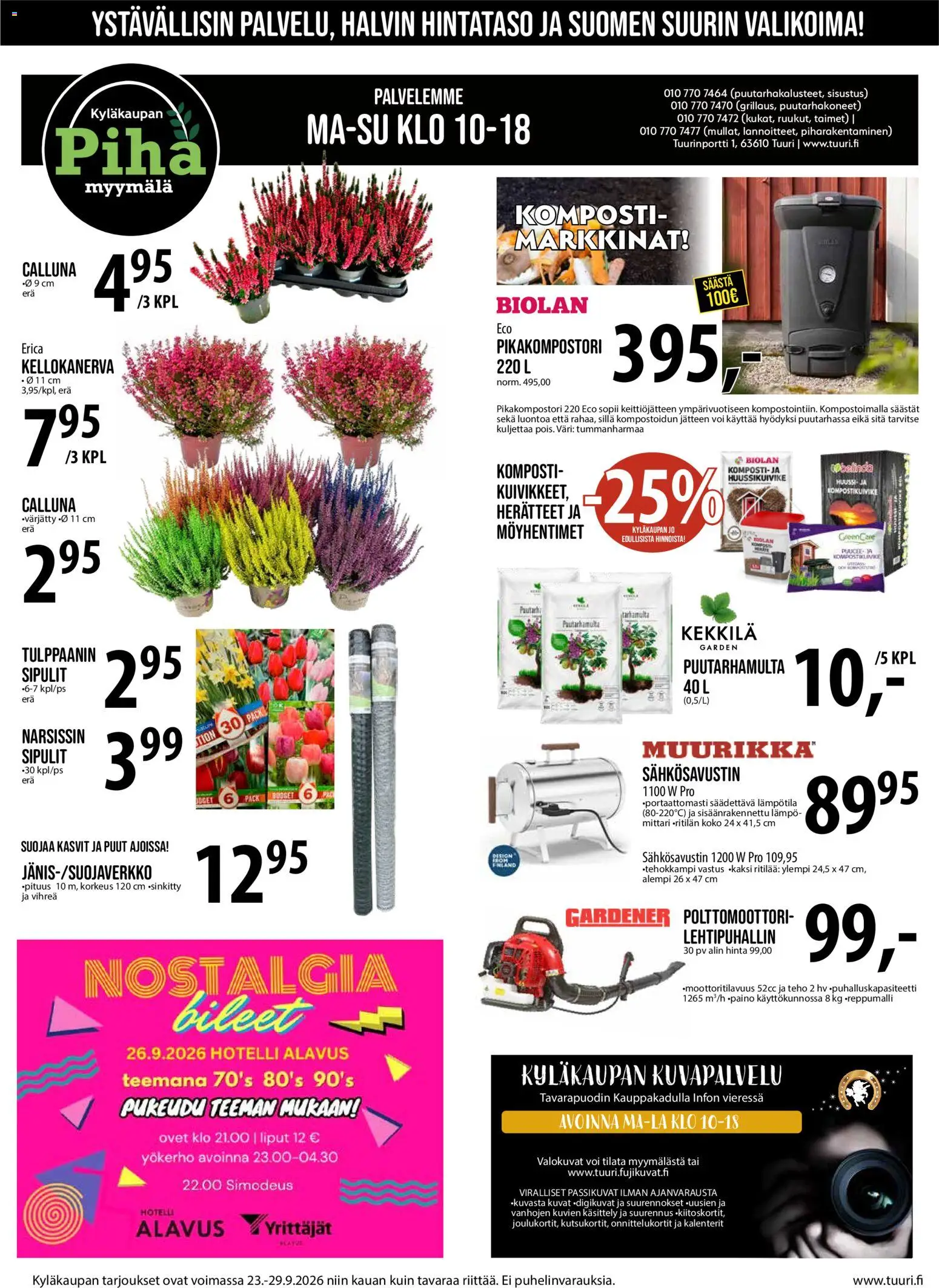 Tuuri tarjoukset – voimassa 23/09/2026 alkaen | Sivu: 6 | Tuotteet: Komposti, Voi, Lehtipuhallin
