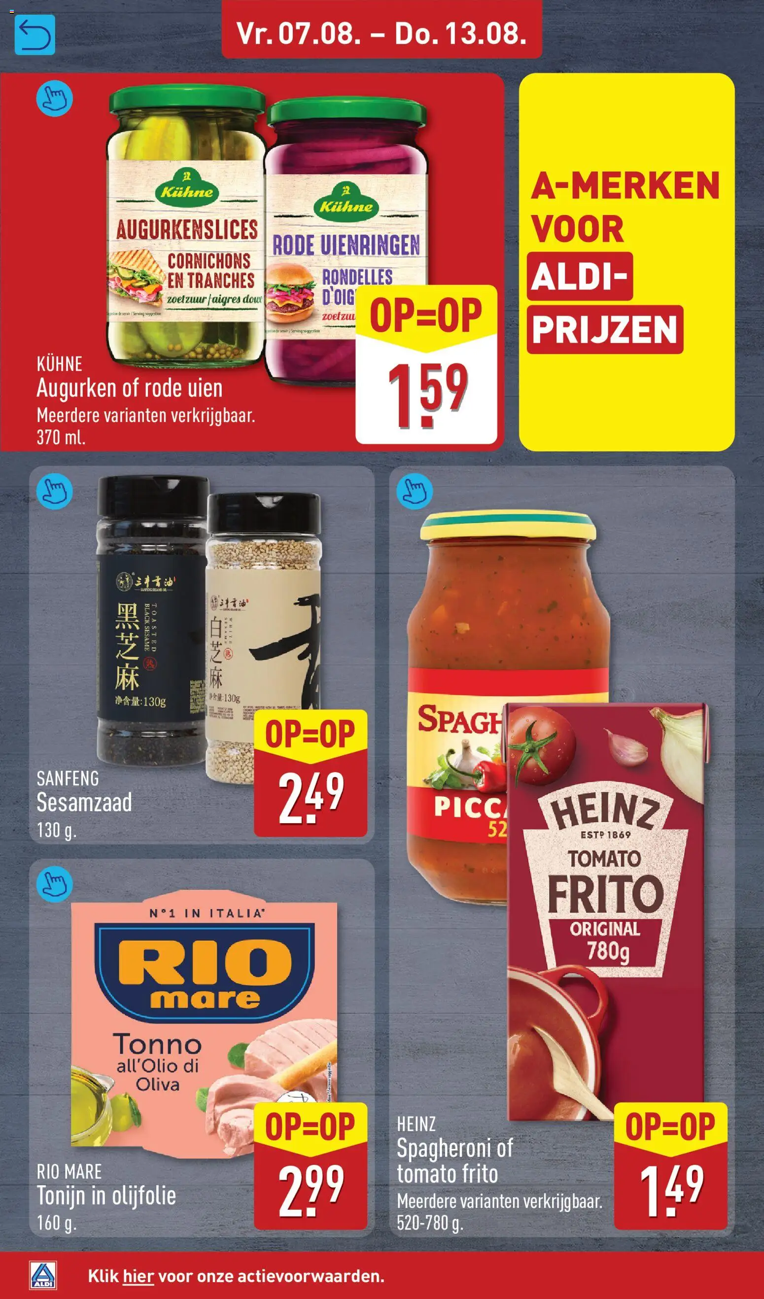 {H1} | Pagina: 46 | Producten: Augurken, Pasta, Olijfolie, Tonijn