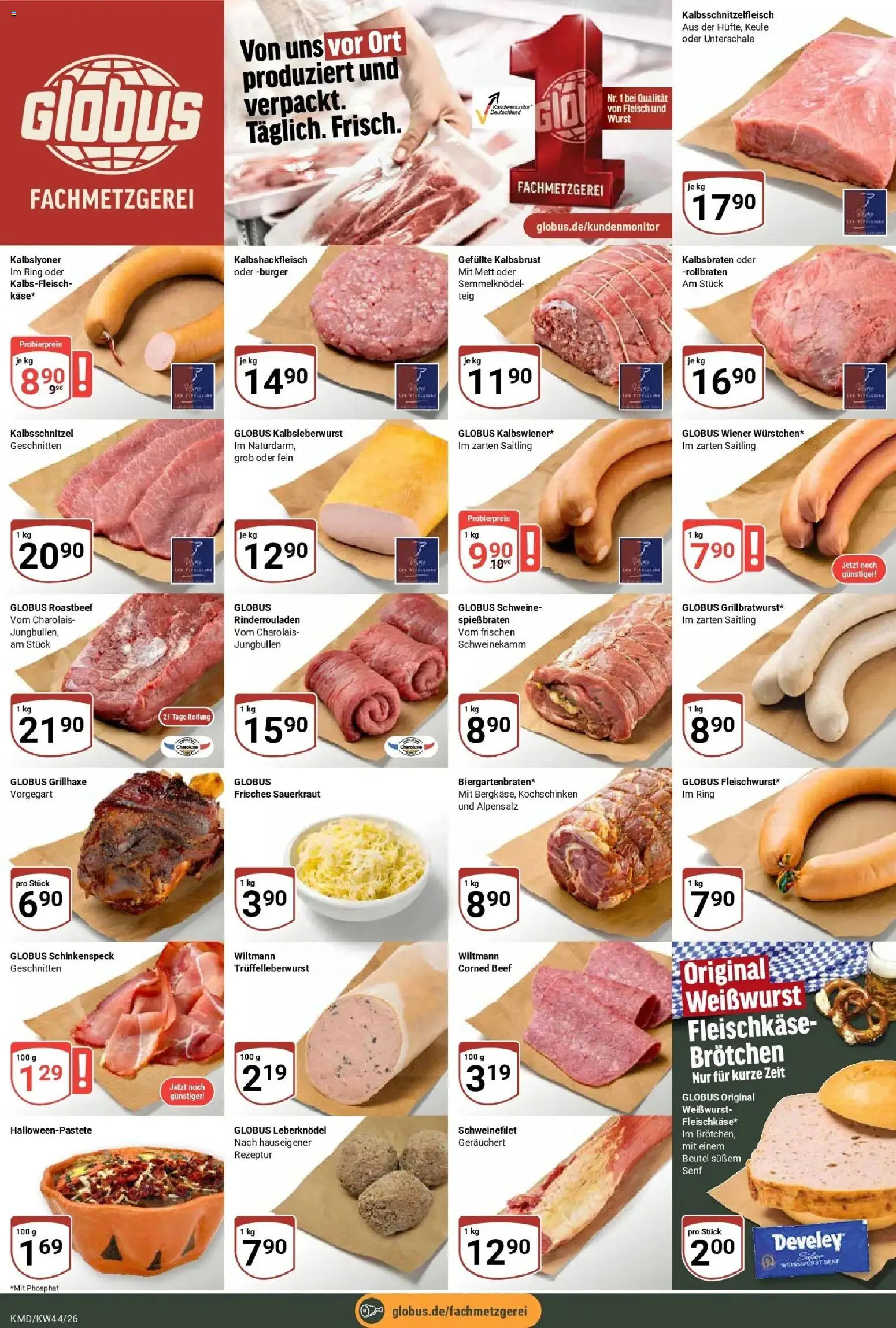 Globus Prospekt Köln (ab 26.10.2026) » Angebote online | Seite: 7 | Produkte: Leberknödel, Rinderrouladen, Wurst, Fleisch