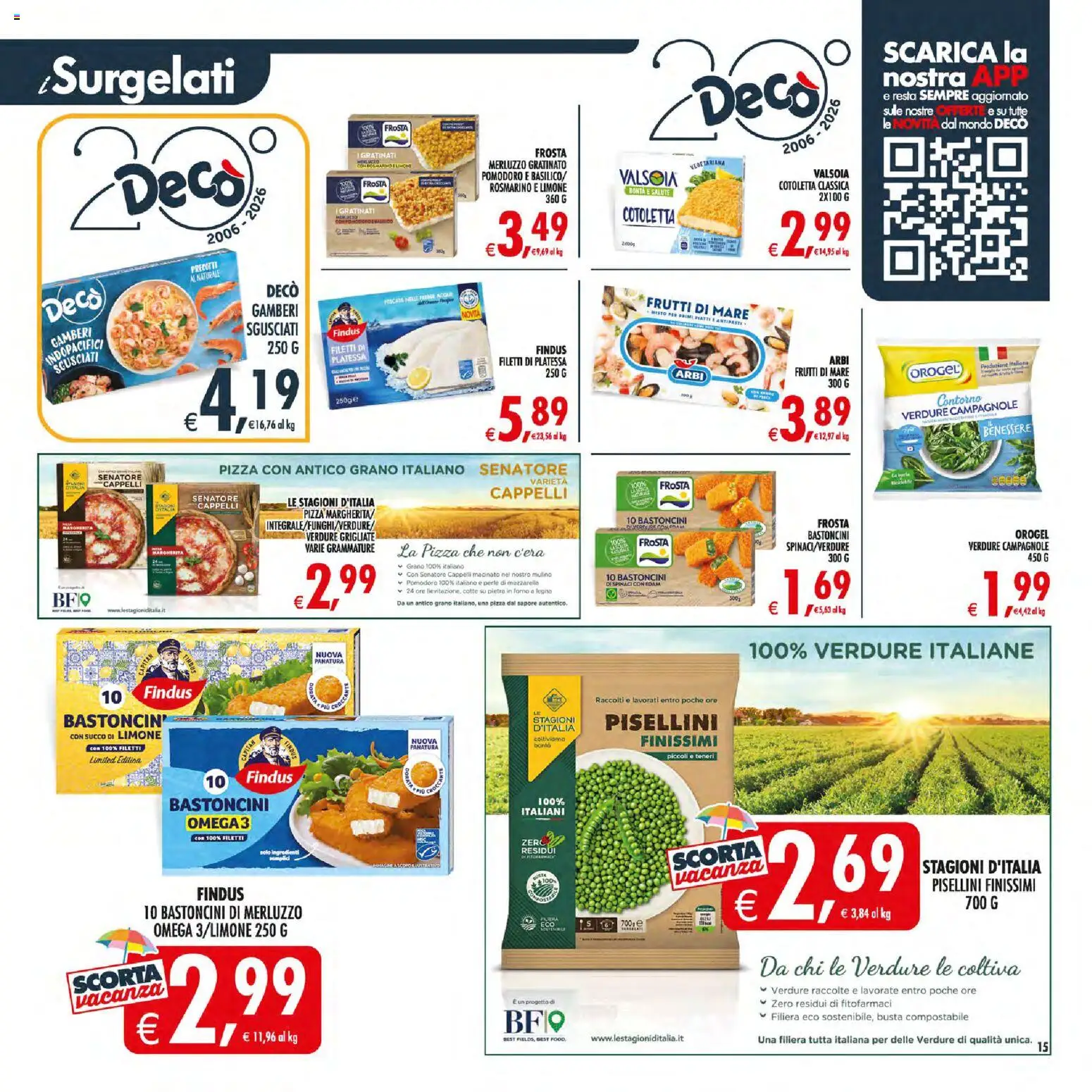 Volantino Decò del 21/07/2026 | Pagina: 15 | Prodotti: Gamberi, Mozzarella, Limone, Macinato