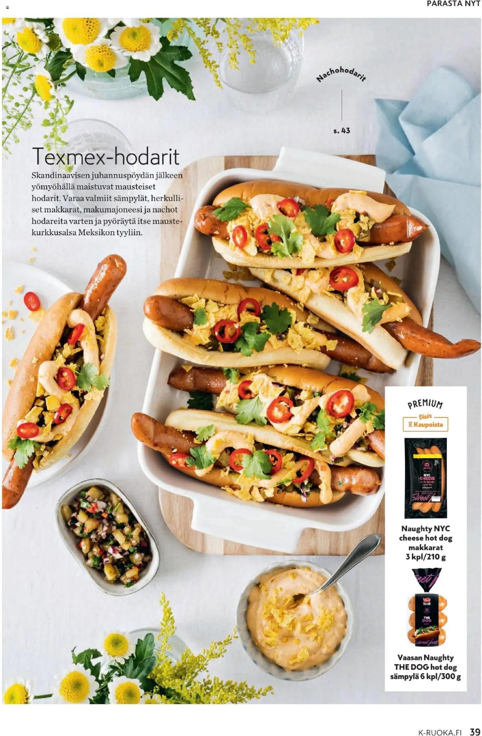 K-Supermarket tarjoukset - K-Ruoka – voimassa 10.06.2026 alkaen | Sivu: 39 | Tuotteet: Hot dog