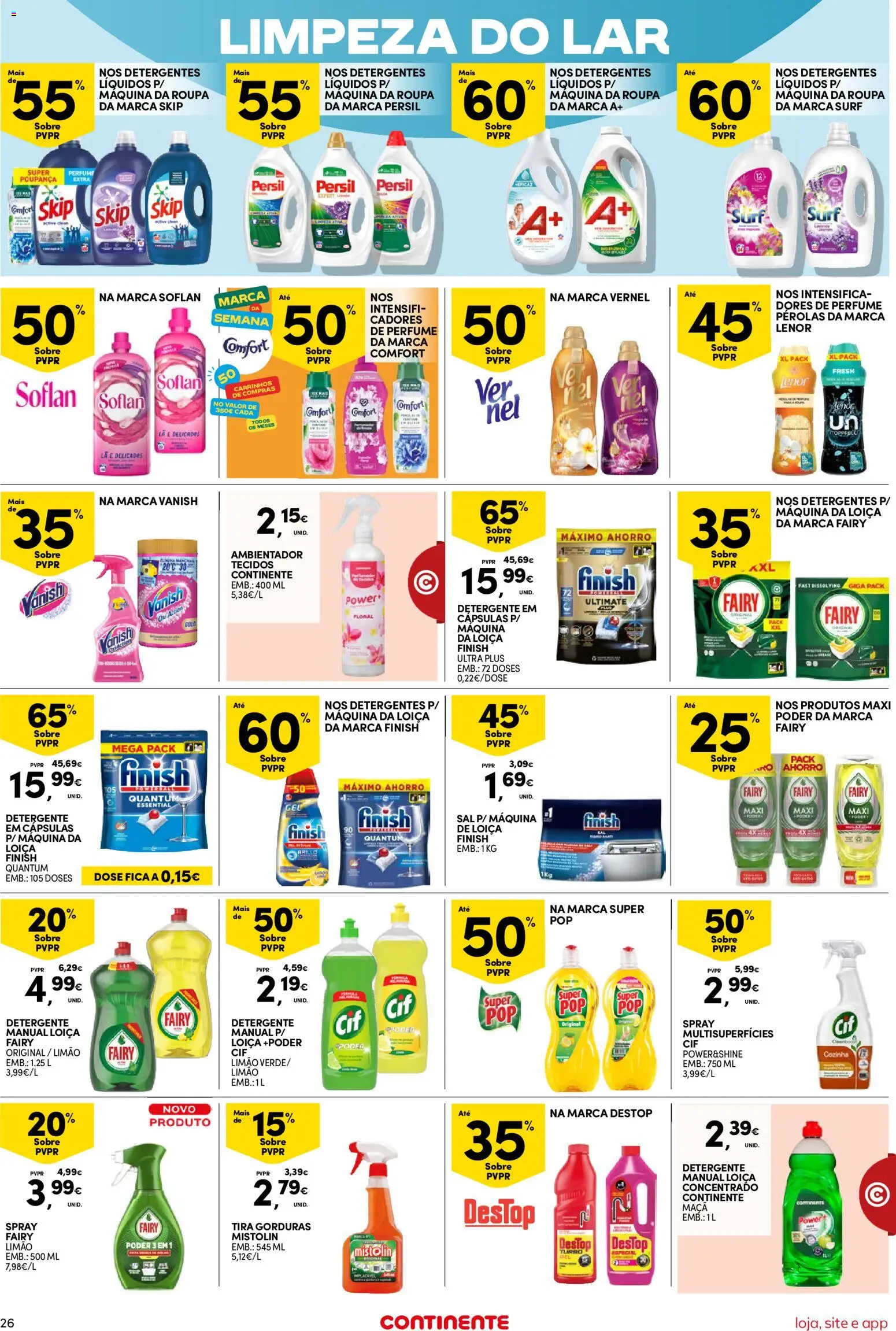 Continente Semanal Continente Bom Dia │ válido de 21.04.2026 | Página: 26 | Produtos: Perfume, Detergente, Sal, Persil