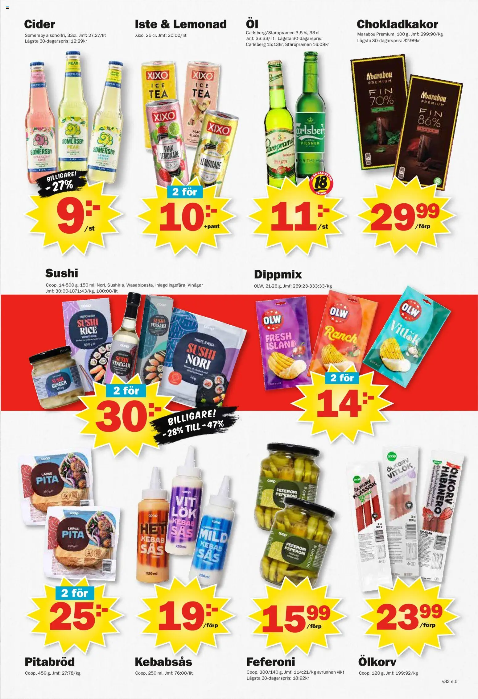 Pekås reklamblad aktuell från 03/08/2026 | Sida: 5 | Produkter: Pitabröd, Kebabsås, Vitlök, Cider
