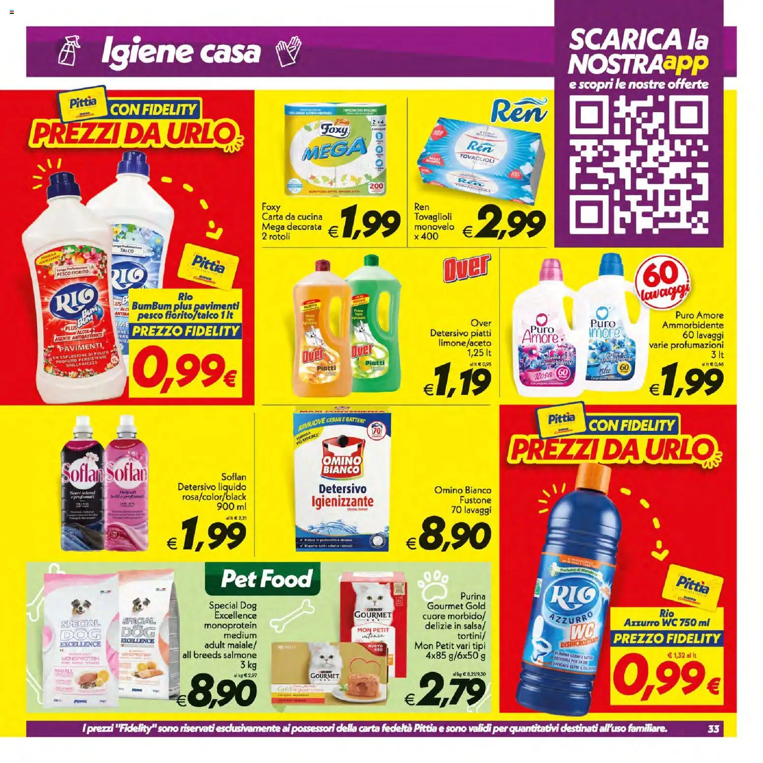 Volantino SuperConveniente del 09/07/2026 | Pagina: 33 | Prodotti: Ammorbidente, Talco, WC, Profumo