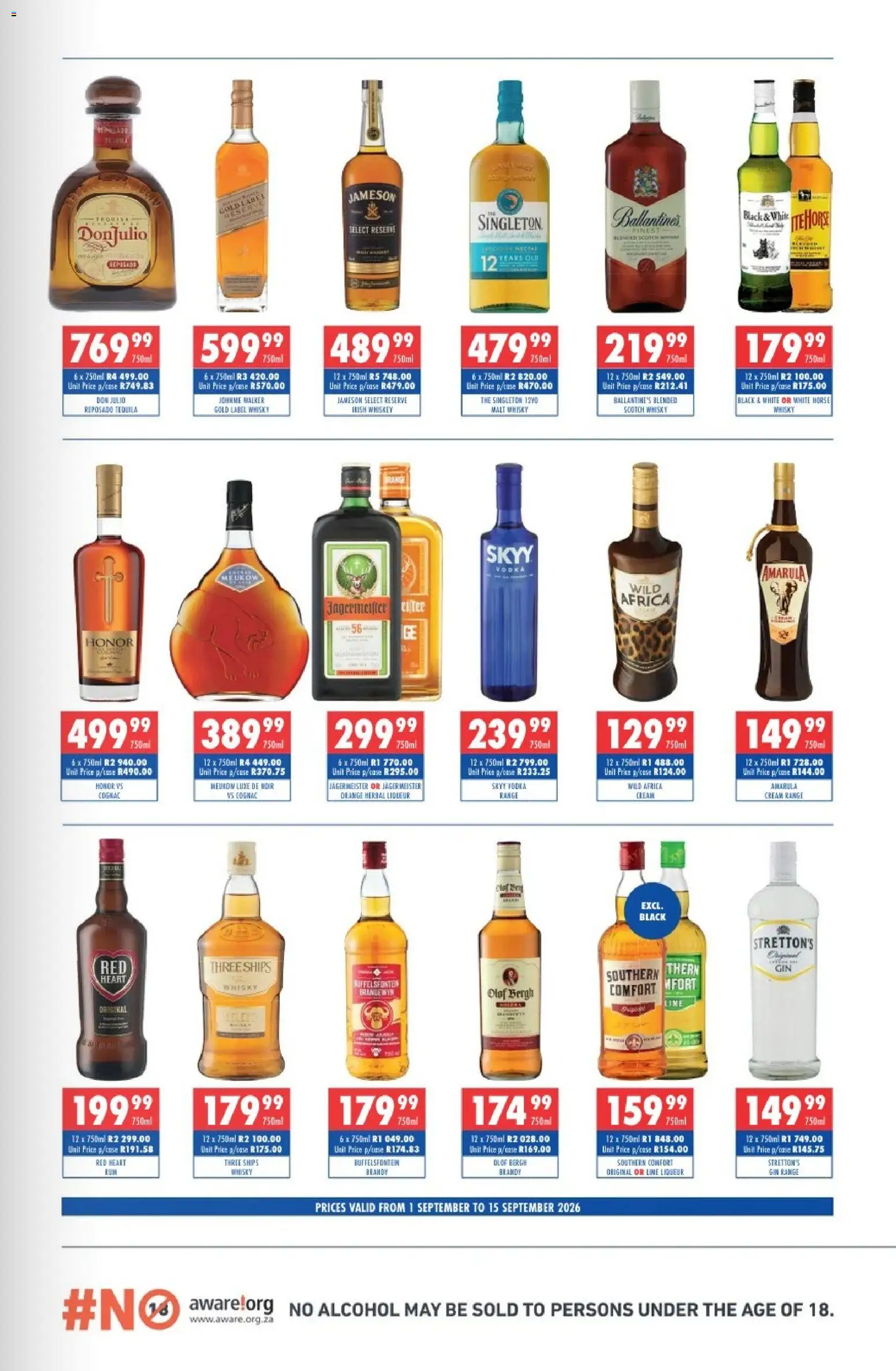 New Ultra Liquors catalogue – valid from 01/09/2026 | Page: 3 | Products: Alcohol, Cream cream, Whiskey, Cognac