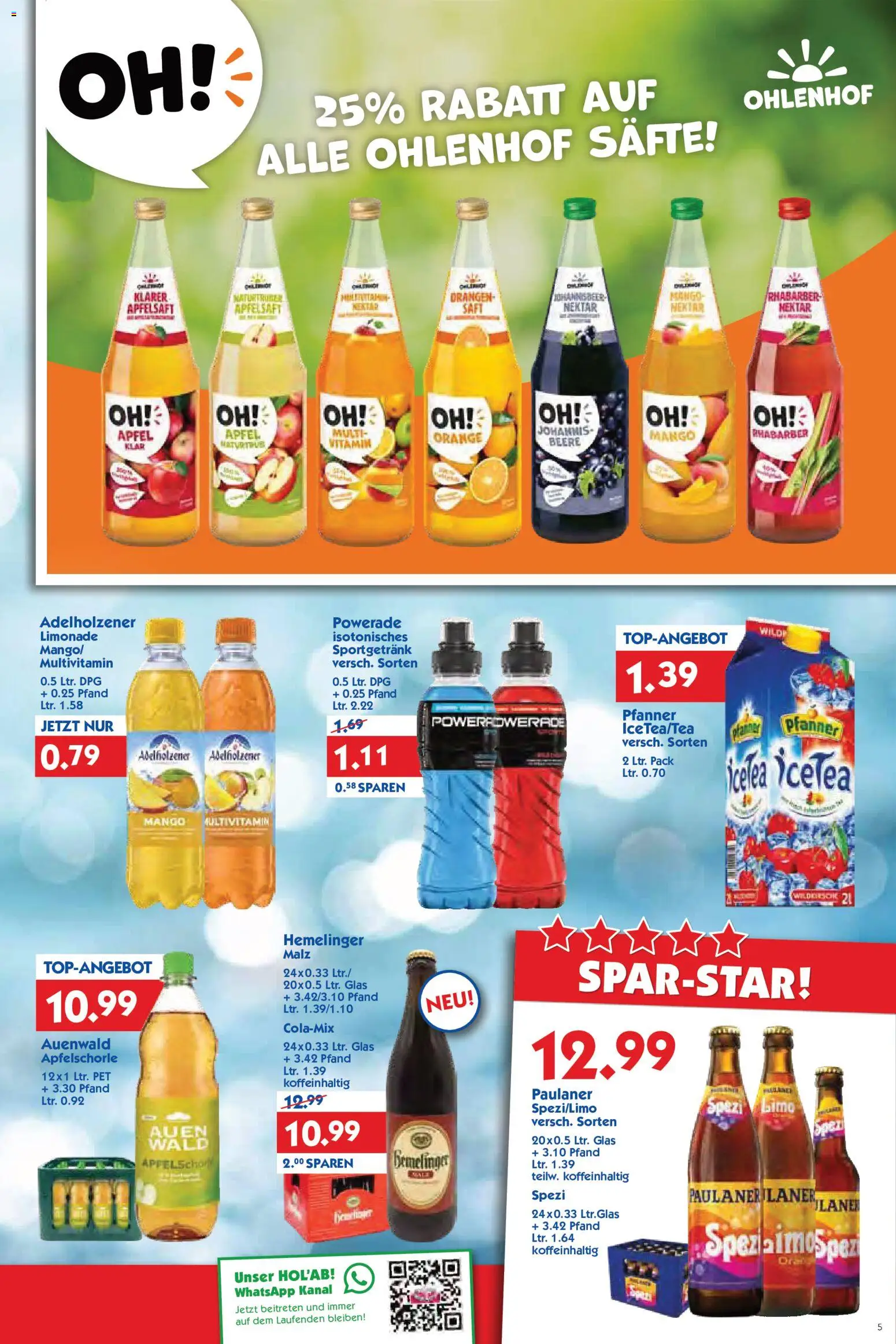 HOL’AB! Prospekt – gültig ab 01.06.2026 | Seite: 5 | Produkte: Adelholzener, Apfelsaft, Mango, Rhabarber