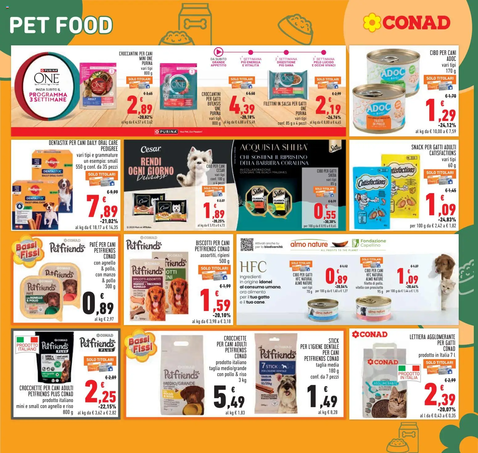 Volantino Conad del 07/10/2026 | Pagina: 19 | Prodotti: Pollo, The, Crocchette per cani, Paté per cani