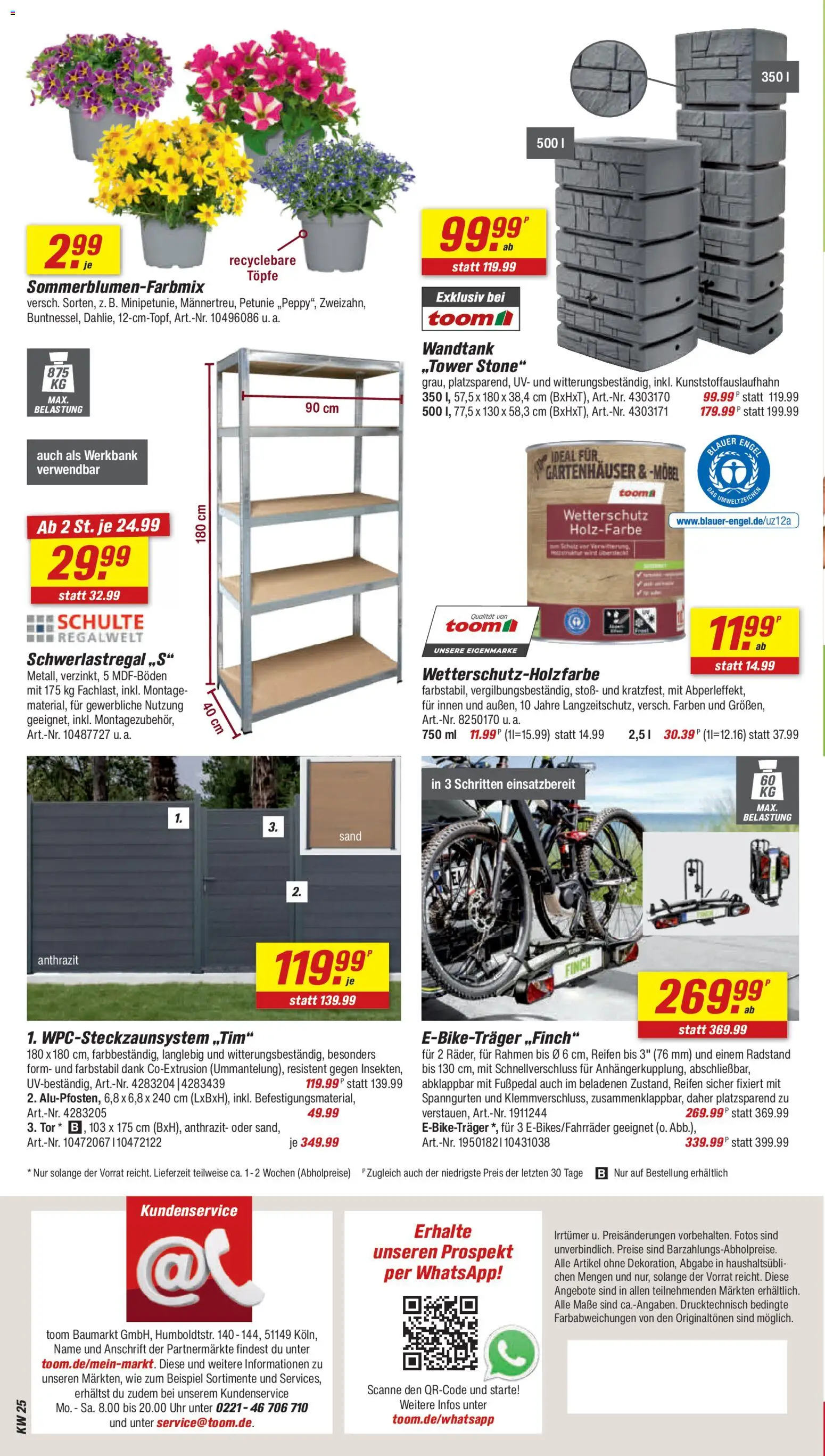 Toom Baumarkt Prospekt – gültig ab 13.06.2026 | Seite: 18 | Produkte: Schwerlastregal, Uhr