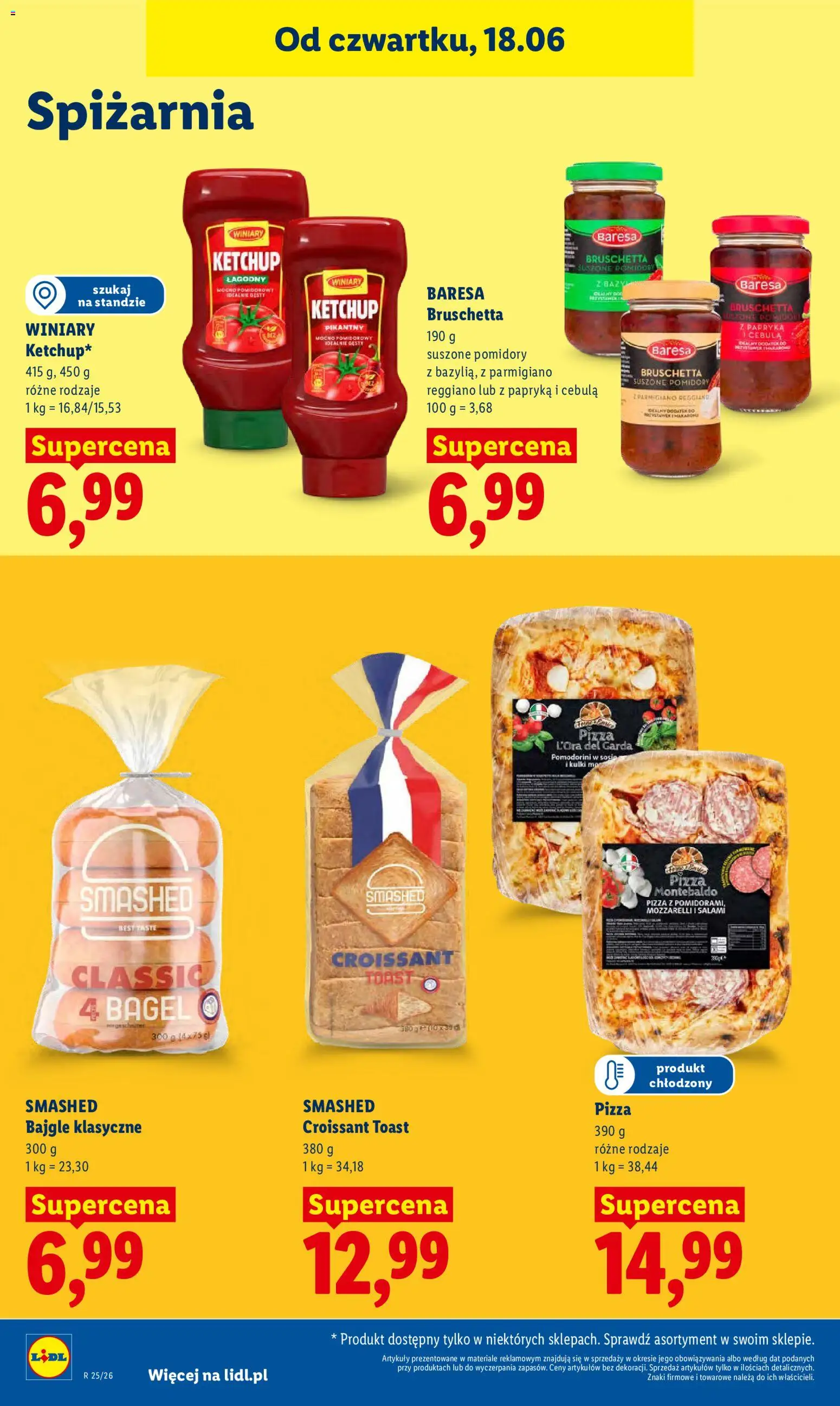 Lidl Polsko leták od 18.06.2026 | Strana: 78 | Produkty: Bagel, Pizza, Bruschetta, Croissant