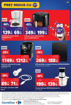 Ofertele Carrefour valabile de la 23.09.2026 | Pagină: 23 | Produse: Încărcător, Alba, Plită, Tocător