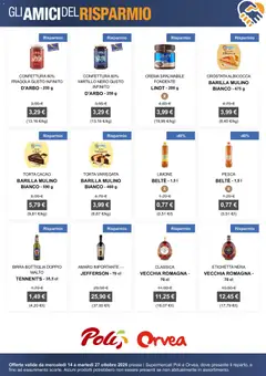 Anteprima del volantino Poli volantino Amici del Risparmio valido a partire dal 14/10/2026 | Pagina: 5 | Prodotti: Crema, Pesca, Barilla, Bottiglia