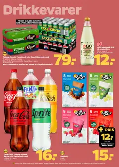 Tuborg Classic, Faxe Kondi eller Pepsi Max sodavand, 15 x 33 cl. Tuborg Classic. 24 x 33 cl. Faxe Kondi eller Pepsi Max. + pant. Max. 6 rammer pr. variant pr. kunde pr. dag til denne pris gyldig fra 16.05.2026 | Side: 22