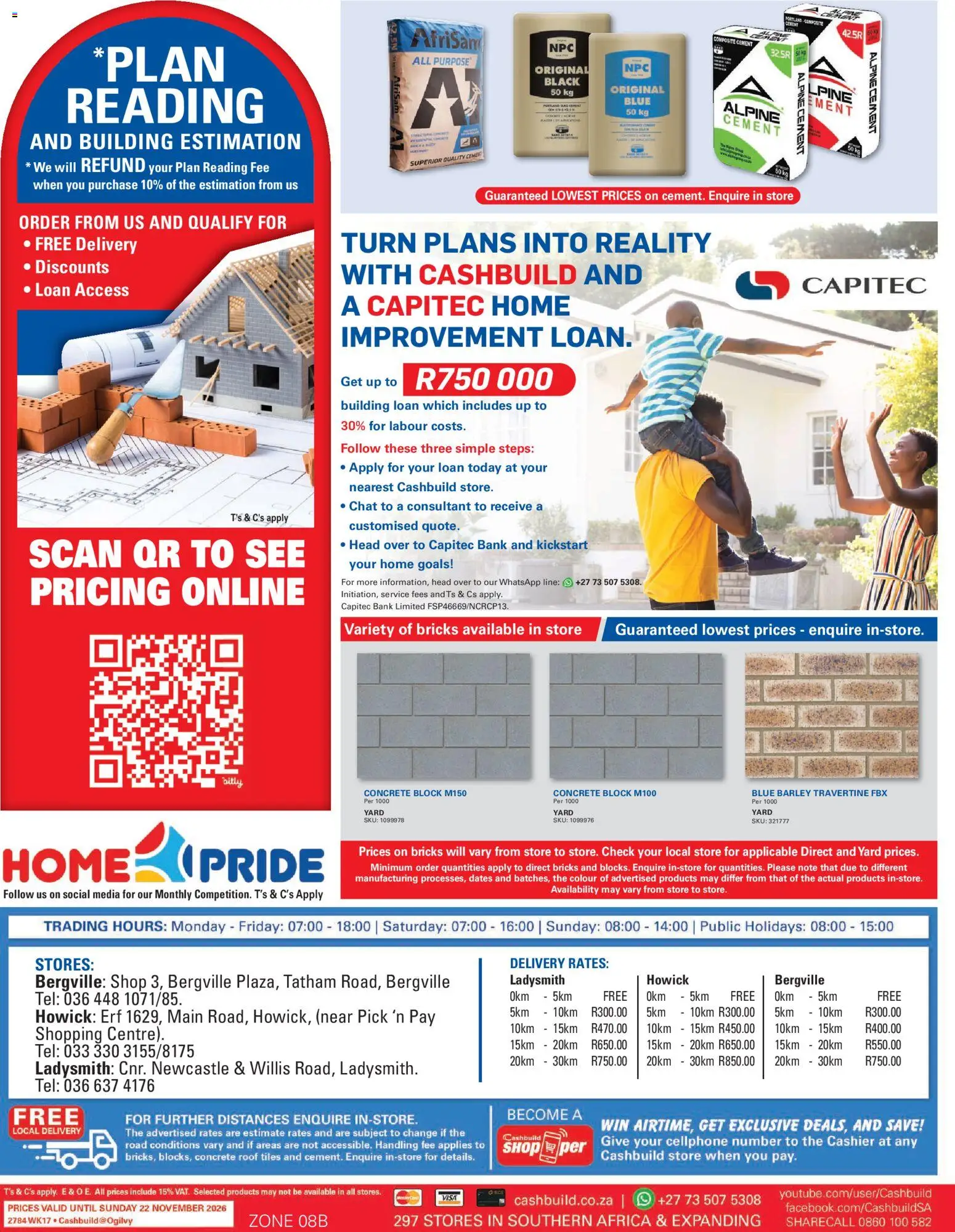 New Cashbuild catalogue – valid from 19/10/2026 | Page: 4 | Products: Dates, Cement
