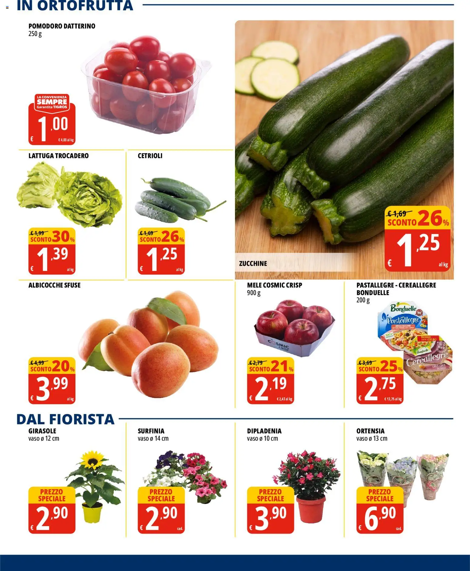 Volantino Tigros del 19.05.2026 | Pagina: 5 | Prodotti: Mele, Pomodoro, Albicocche, Lattuga