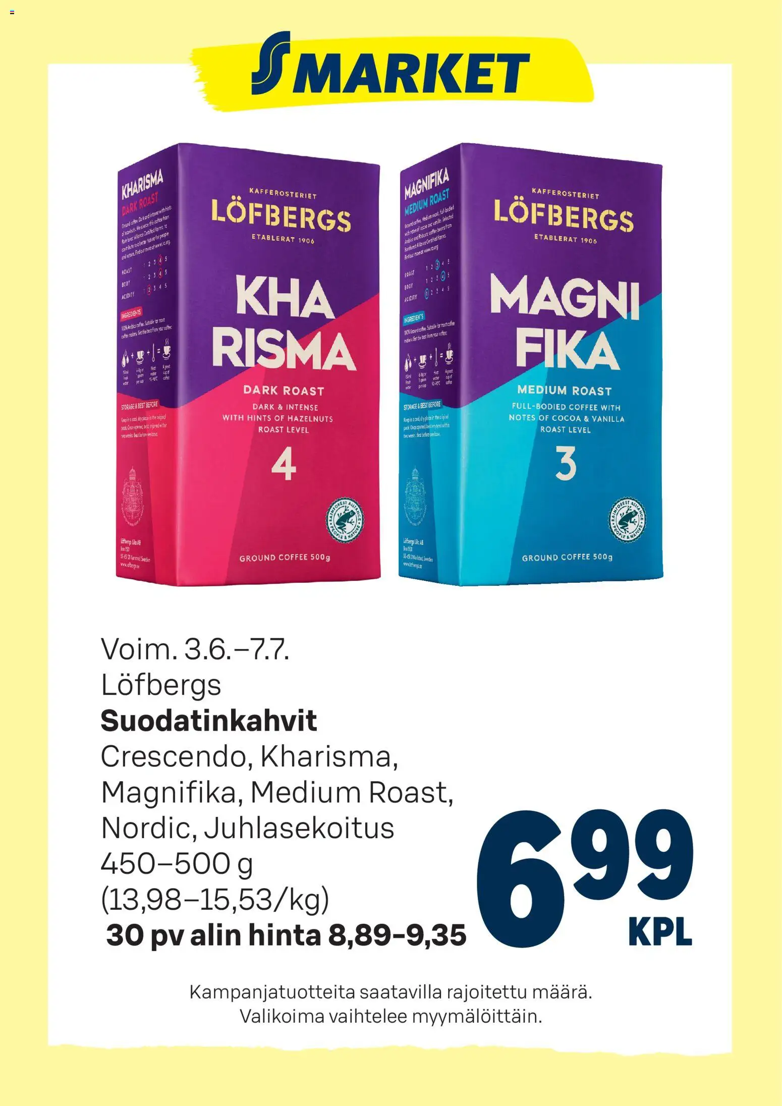 S-market tarjoukset Löfbergs – voimassa 03.06.2026 alkaen | Sivu: 1