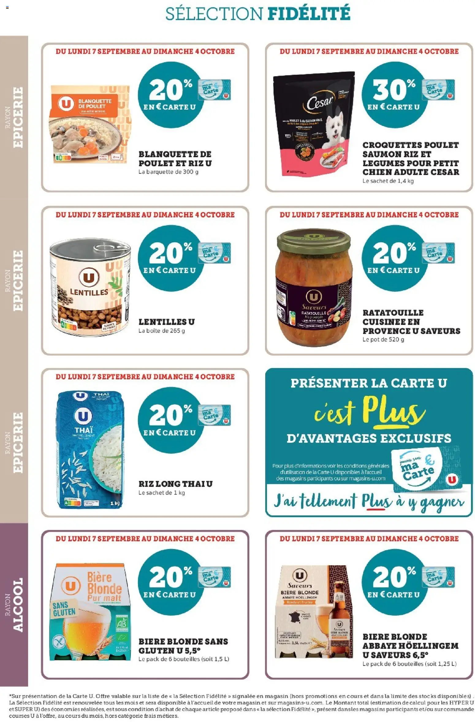 {H1} | Page: 12 | Produits: Ratatouille, Bière blonde, Poulet, Riz